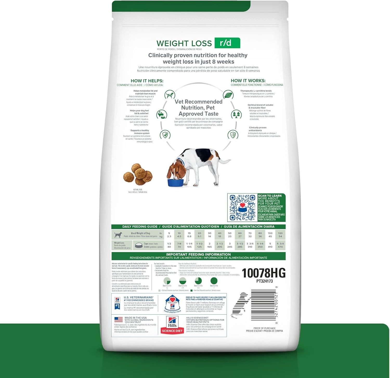 image:imageHills Prescription Diet rd Weight Reduction Dry Dog Food Chicken 176 lb BagChicken