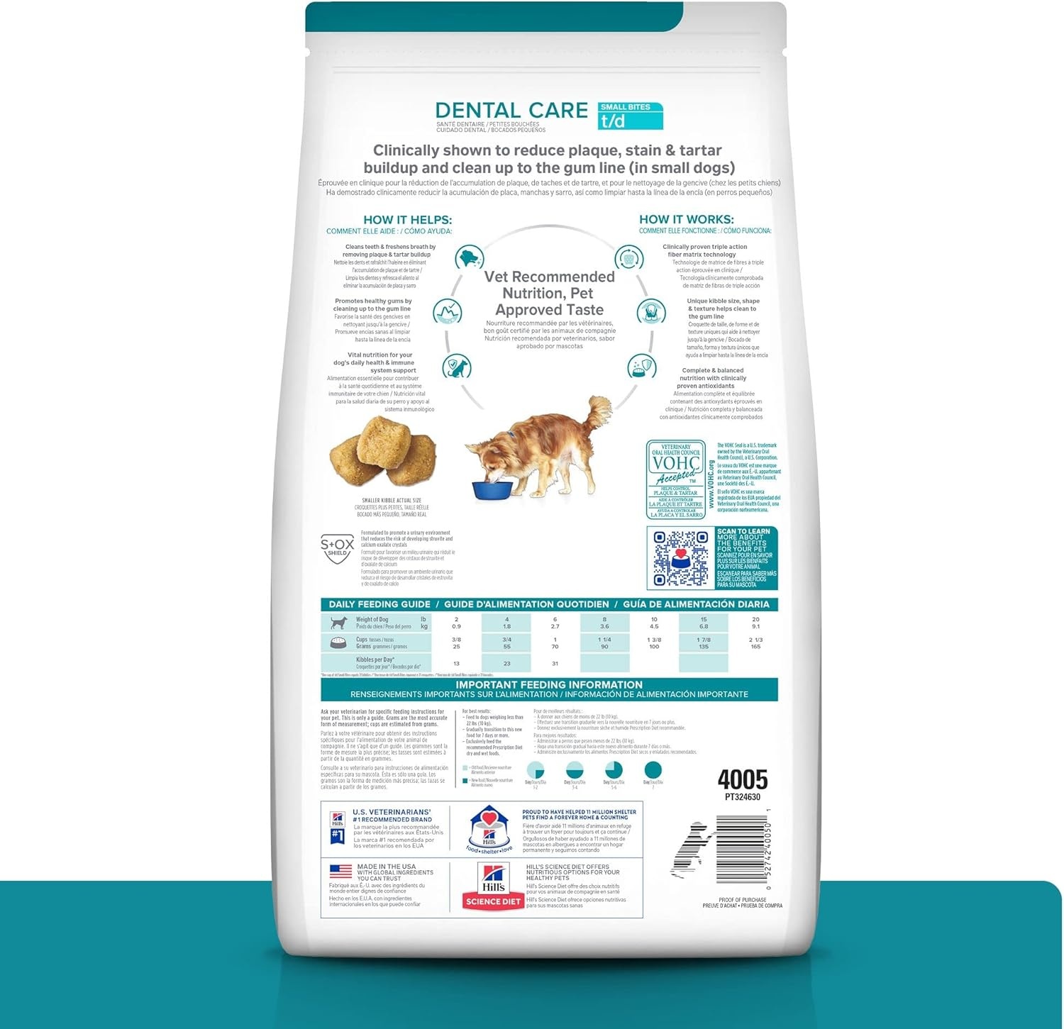 image:imageHills Prescription Diet td Dental Care Dry Dog Food Chicken 5 lb BagChicken Small Bites