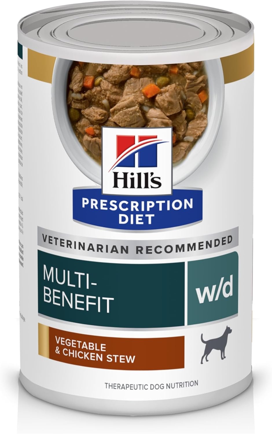 image:imageHills Prescription Diet wd MultiBenefit DigestiveWeightGlucoseUrinary Management Wet Dog Food Chicken 13 oz Cans 12PackVegetable Chicken Stew