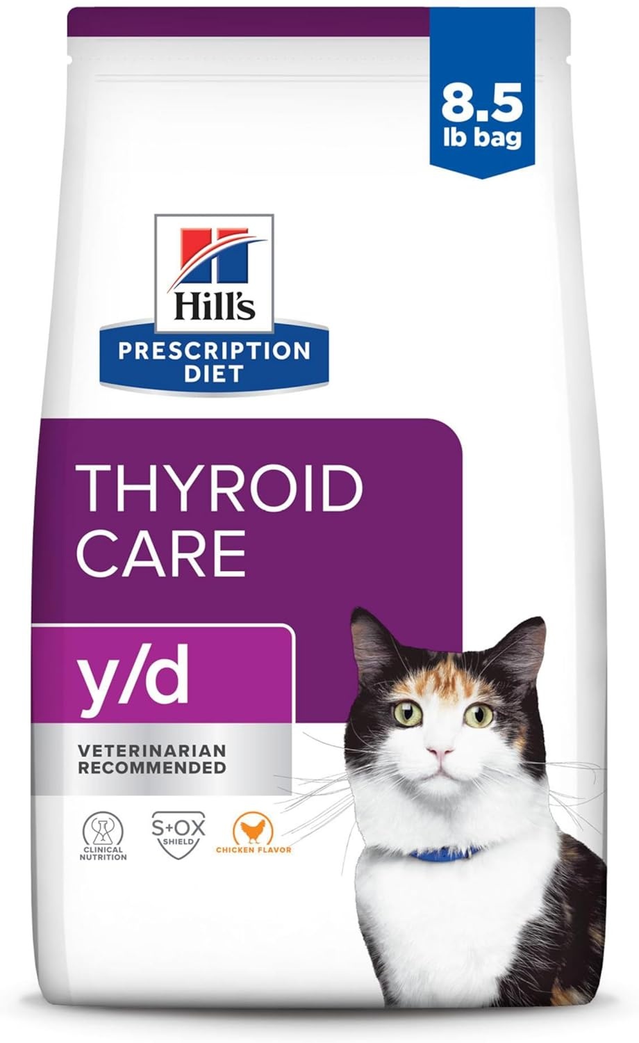 image:imageHills Prescription Diet yd Thyroid Care Dry Cat Food Chicken 85 lb BagChicken