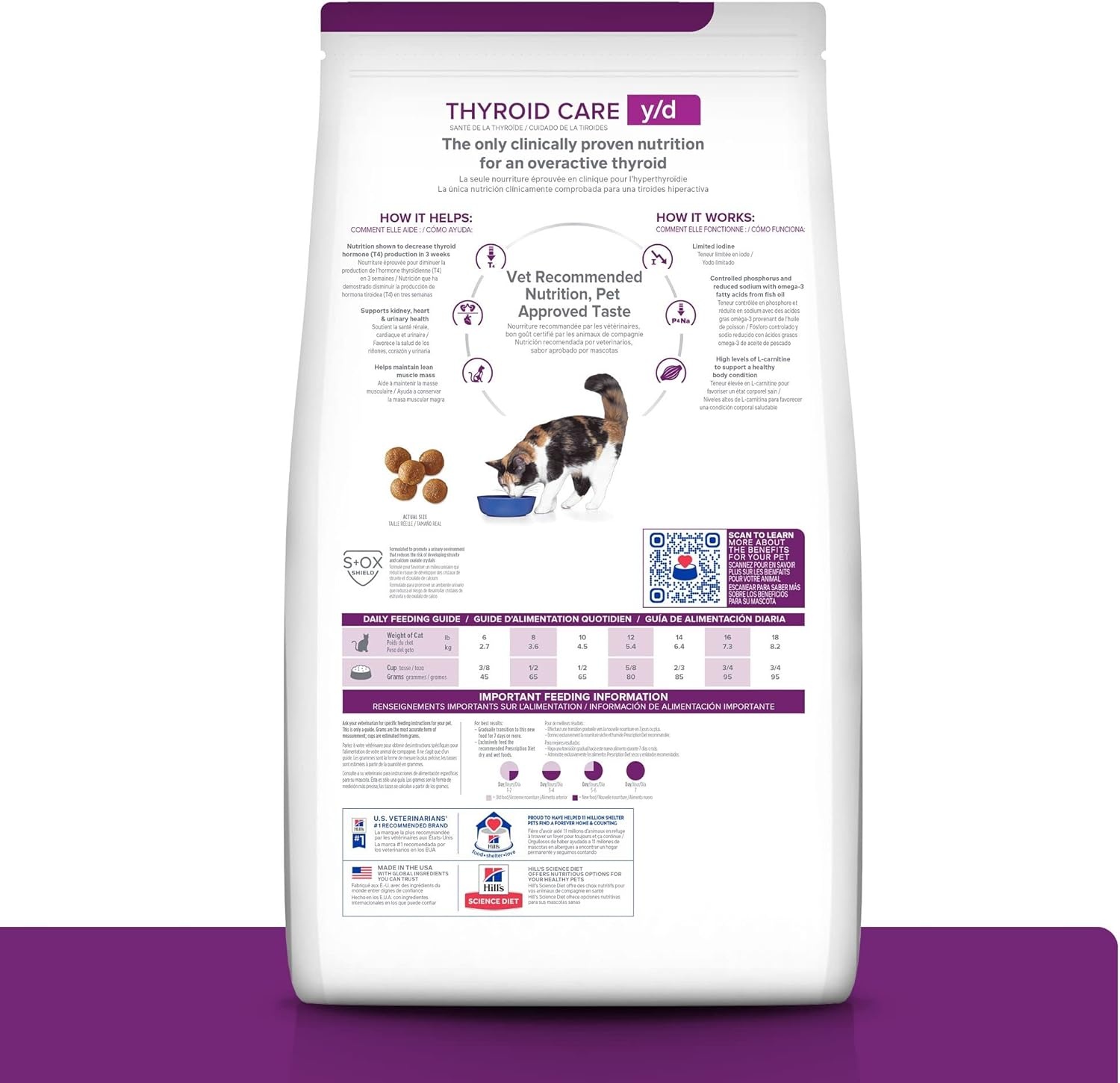 image:imageHills Prescription Diet yd Thyroid Care Dry Cat Food Chicken 85 lb BagChicken