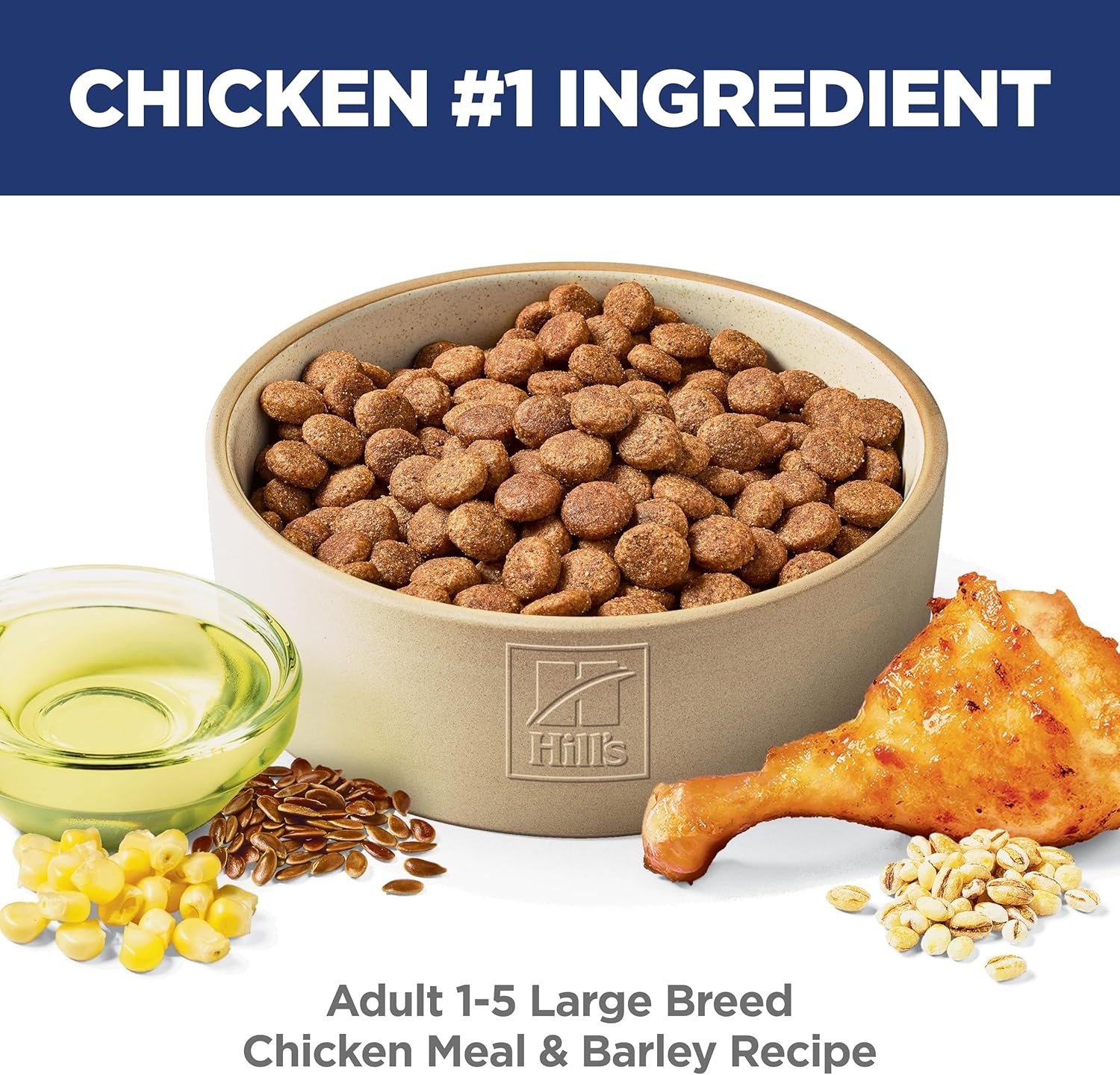 image:imageHills Science Diet Adult 15 Large Breed No Corn Wheat or Soy Dry Dog Food Chicken 30 lb BagChicken Barley