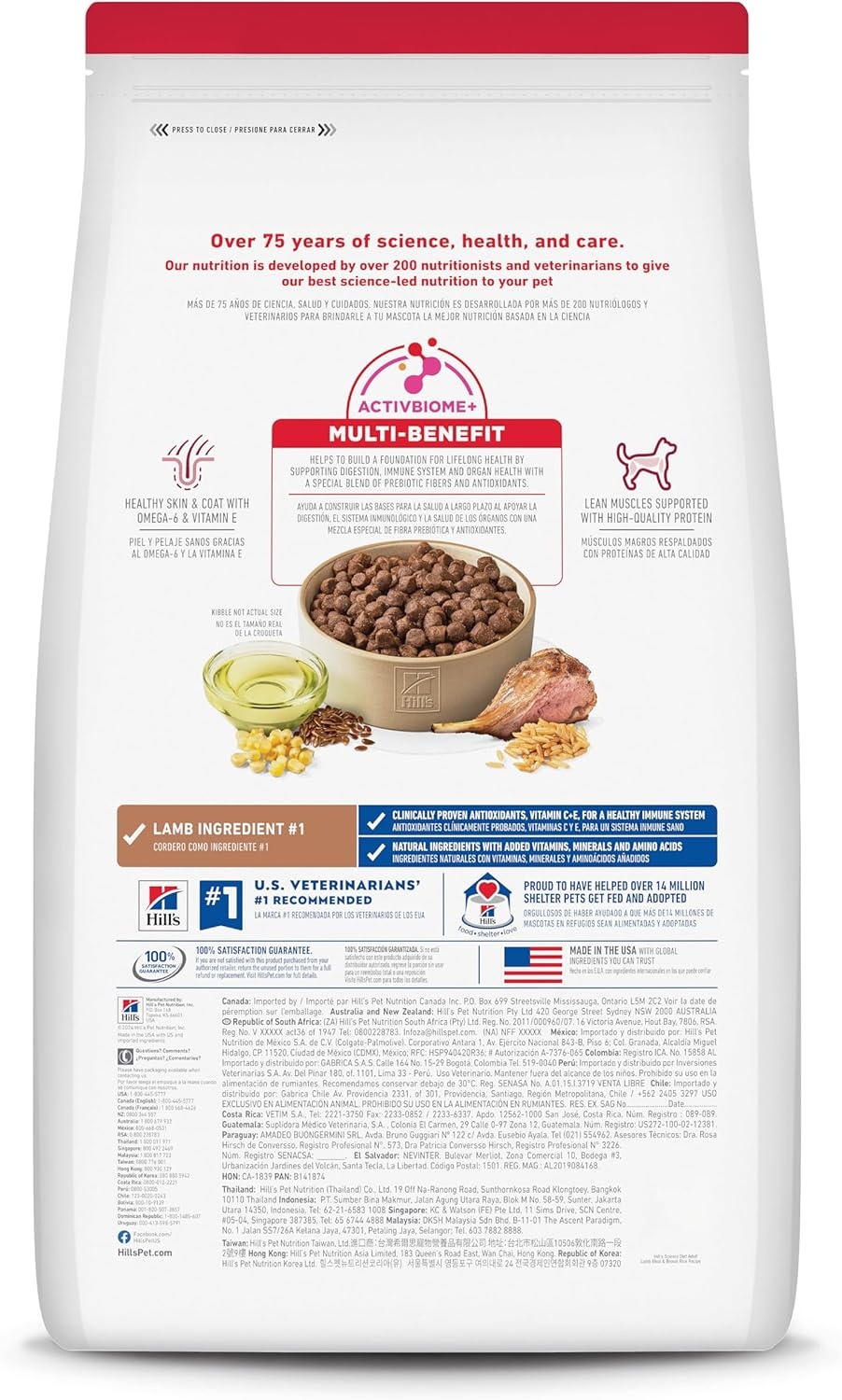 image:imageHills Science Diet Adult 16 Dry Dog Food Salmon amp Brown Rice 33 lb BagLamb