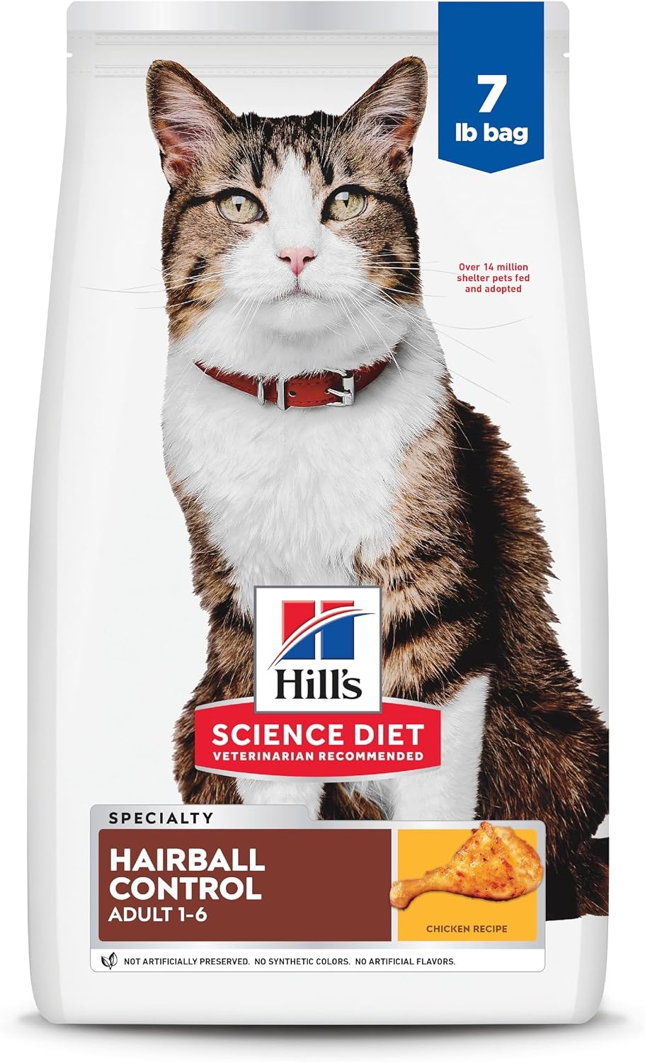 image:imageHills Science Diet Adult 16 Hairball Control Dry Cat Food Chicken 155 lb BagChicken