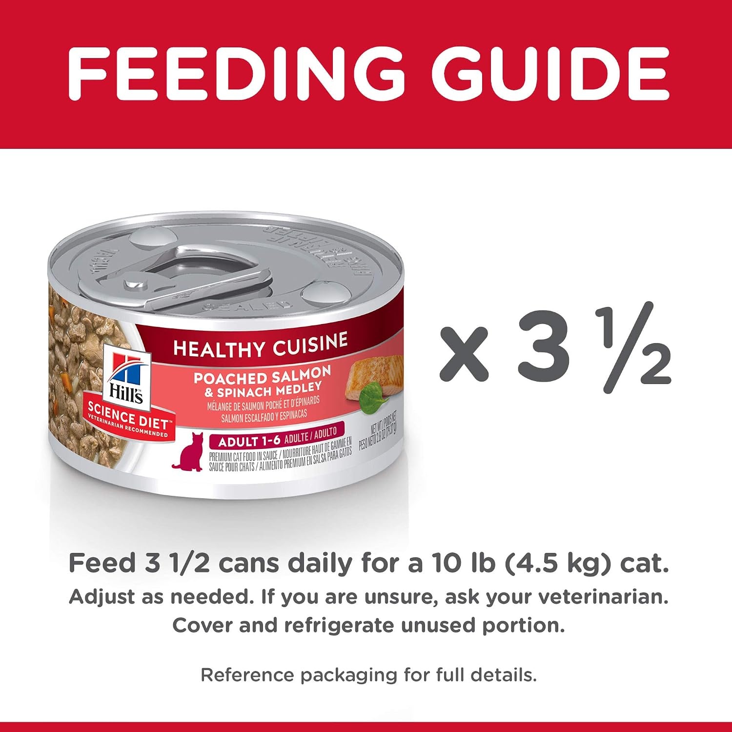 image:imageHills Science Diet Adult 16 Healthy Cuisine Wet Cat Food Roasted Chicken amp Rice Medley in Gravy 28 oz Cans 24PackPoached Salmon Spinach Stew