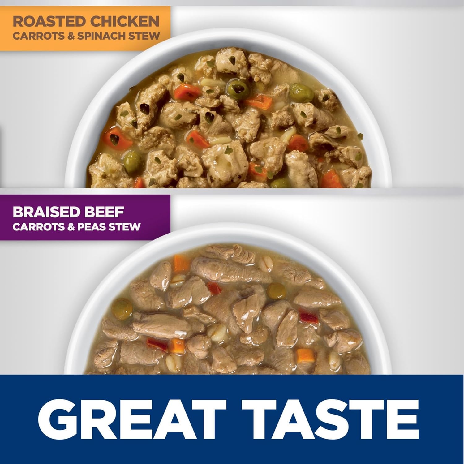 image:imageHills Science Diet Adult 16 Healthy Cuisine Wet Dog Food Braised Beef Carrots amp Peas Stew 125 oz Cans 12PackVariety Pack Roasted Chicken Carrots Spinach Braised Beef Carrots Peas Stew