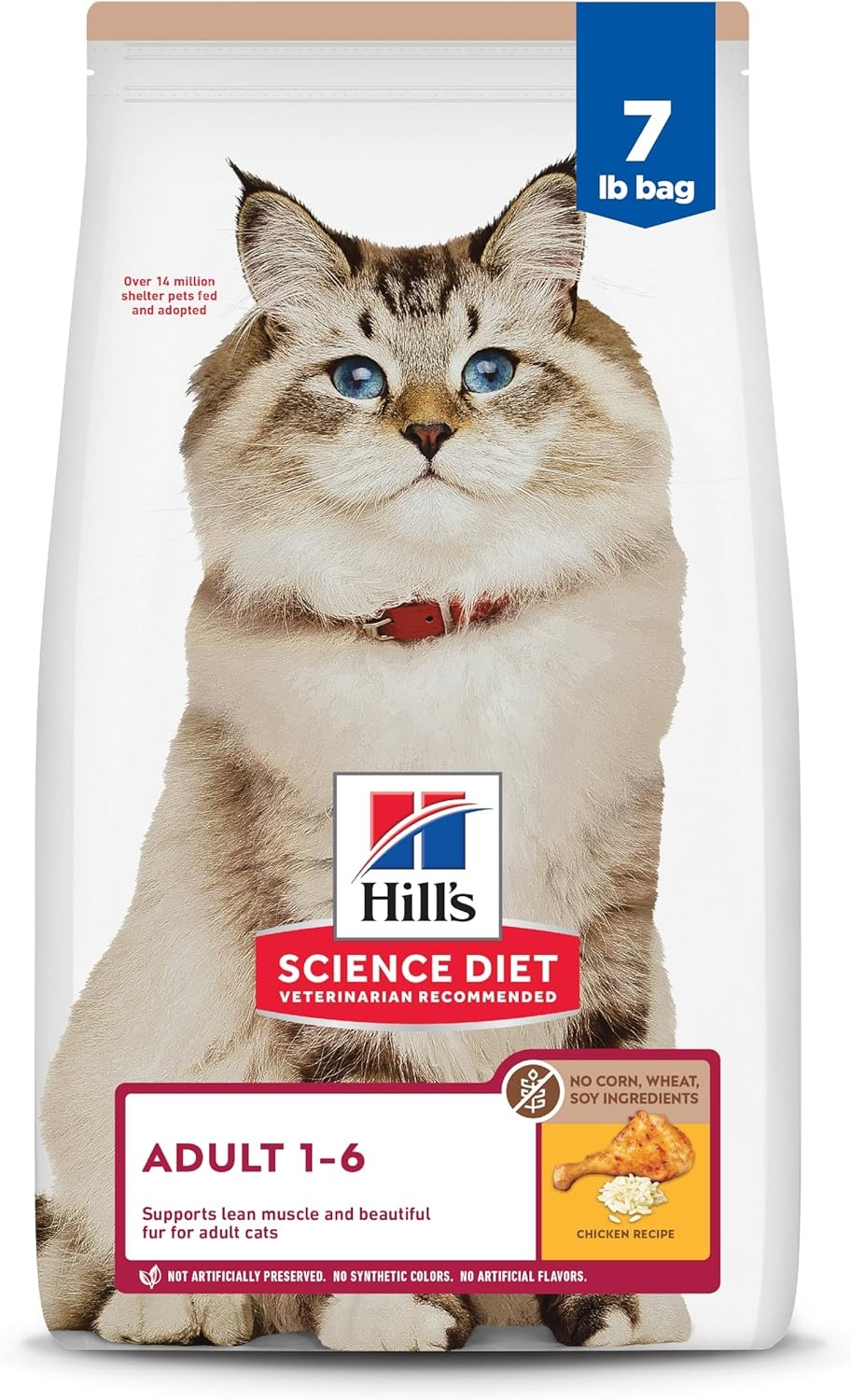 image:imageHills Science Diet Adult 16 No Corn Wheat or Soy Dry Cat Food Chicken 7 lb BagNo Corn Wheat Soy Chicken Recipe