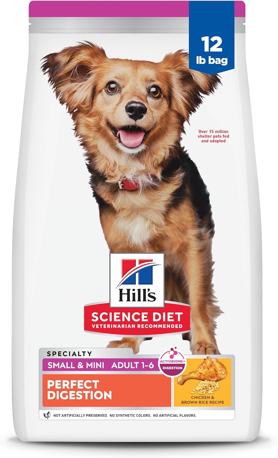 image:imageHills Science Diet Adult 16 Perfect Digestion Small amp Mini Dry Dog Food Chicken amp Brown Rice 12 lb BagChicken Brown Rice