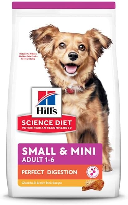 image:imageHills Science Diet Adult 16 Perfect Digestion Small amp Mini Dry Dog Food Chicken amp Brown Rice 12 lb BagChicken Brown Rice