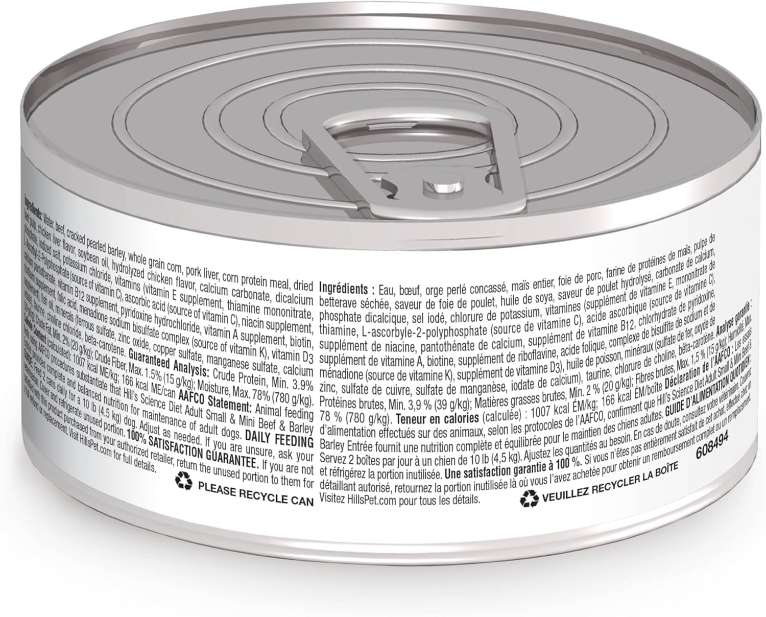 image:imageHills Science Diet Adult 16 Small amp Mini Wet Dog Food Chicken amp Barley 58 oz Cans 24PackBeef Barley Loaf