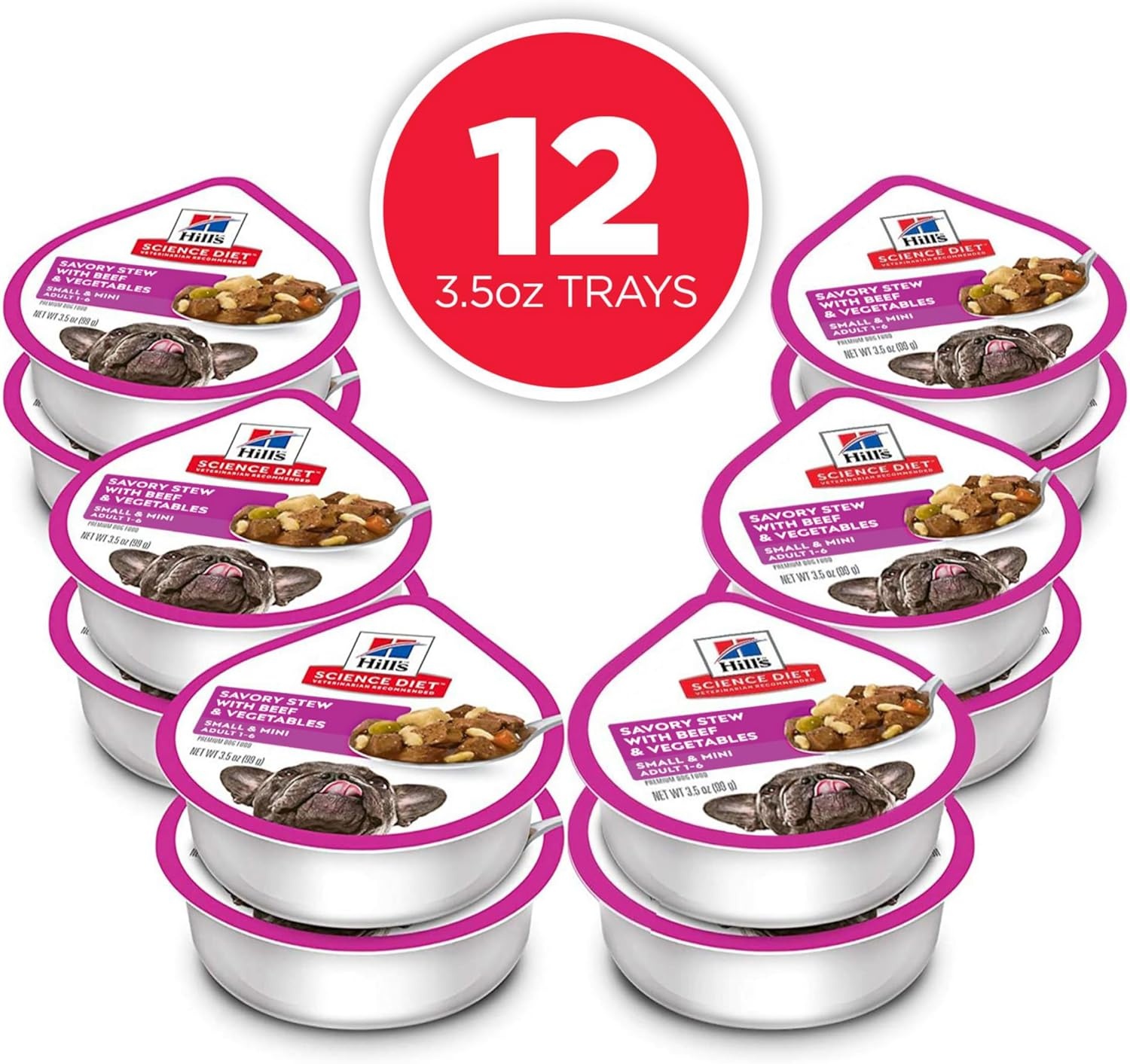 image:imageHills Science Diet Adult 16 Small amp Mini Wet Dog Food Chicken amp Vegetables 35 oz Trays 12PackBeef Vegetables Stew