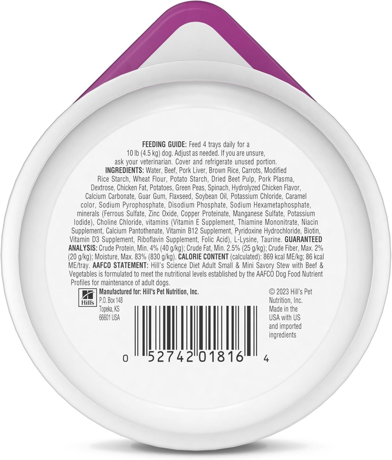 image:imageHills Science Diet Adult 16 Small amp Mini Wet Dog Food Chicken amp Vegetables 35 oz Trays 12PackBeef Vegetables Stew