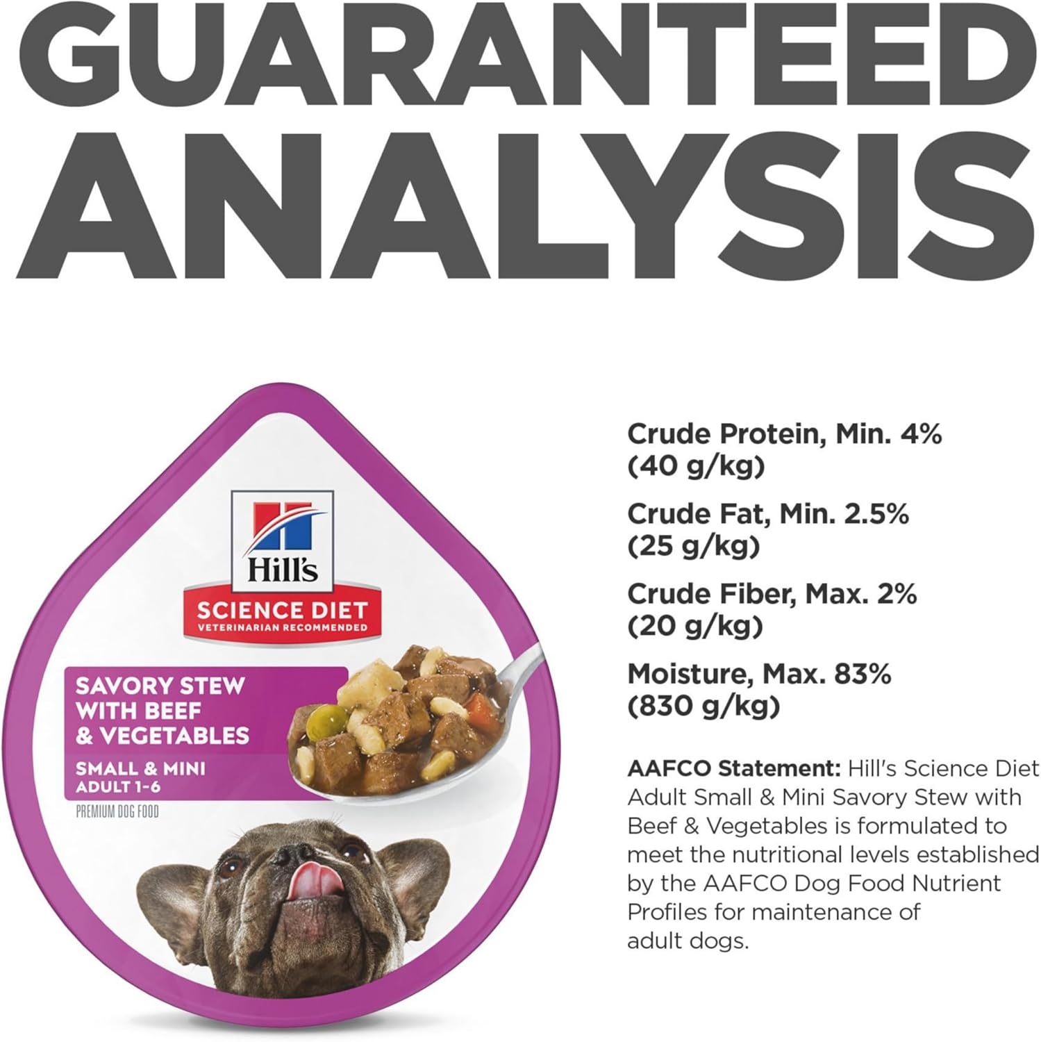 image:imageHills Science Diet Adult 16 Small amp Mini Wet Dog Food Chicken amp Vegetables 35 oz Trays 12PackBeef Vegetables Stew