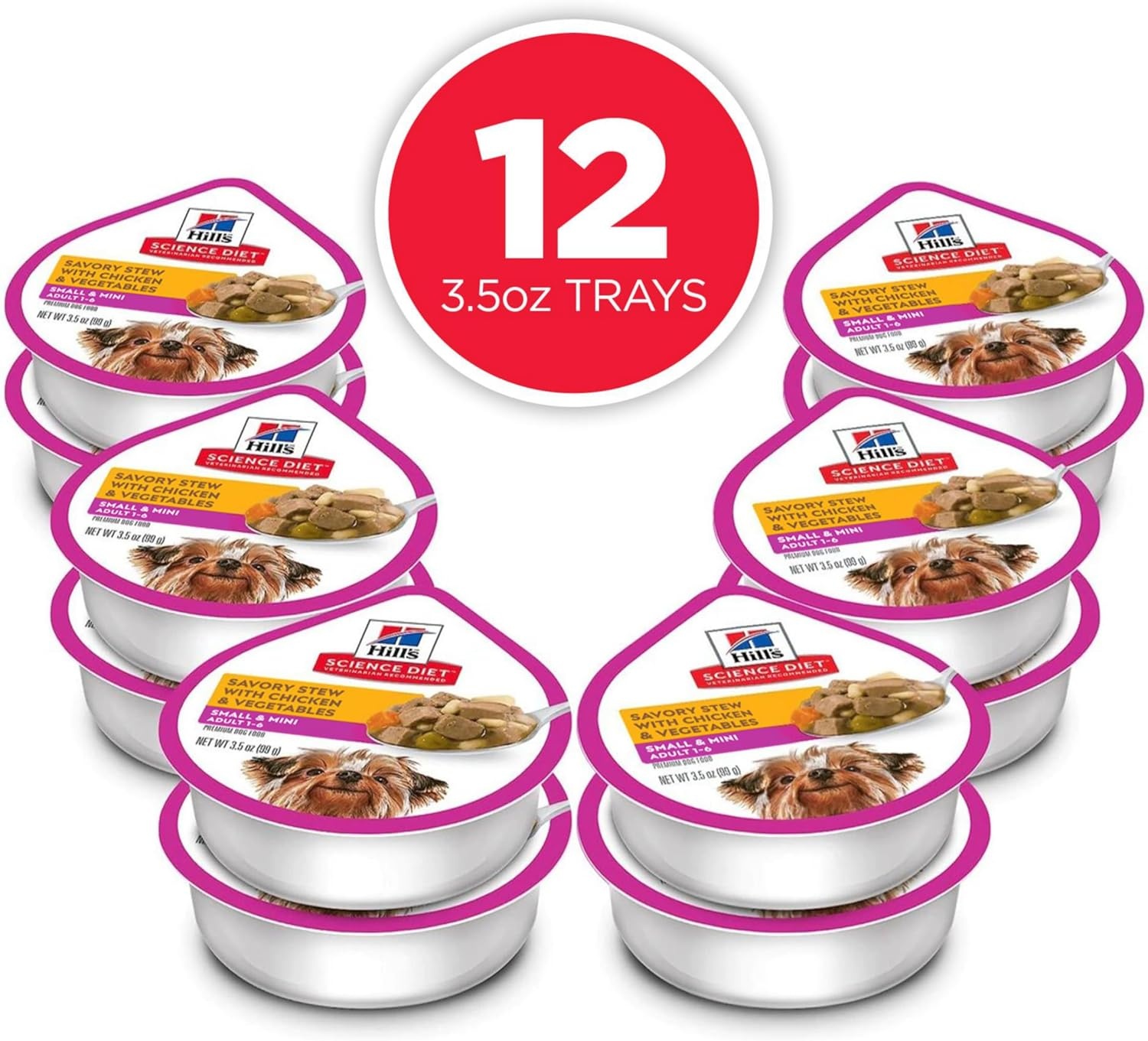 image:imageHills Science Diet Adult 16 Small amp Mini Wet Dog Food Chicken amp Vegetables 35 oz Trays 12PackChicken Vegetables Stew