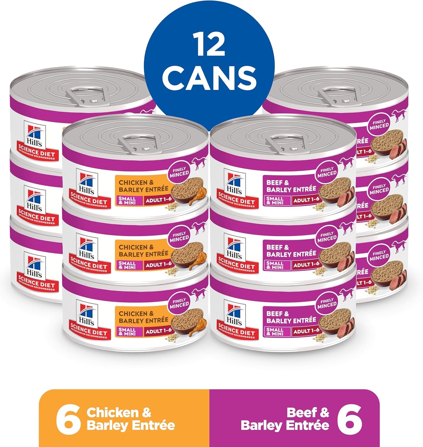 image:imageHills Science Diet Adult 16 Small amp Mini Wet Dog Food Chicken amp Vegetables 35 oz Trays 12PackVariety Pack Chicken Beef
