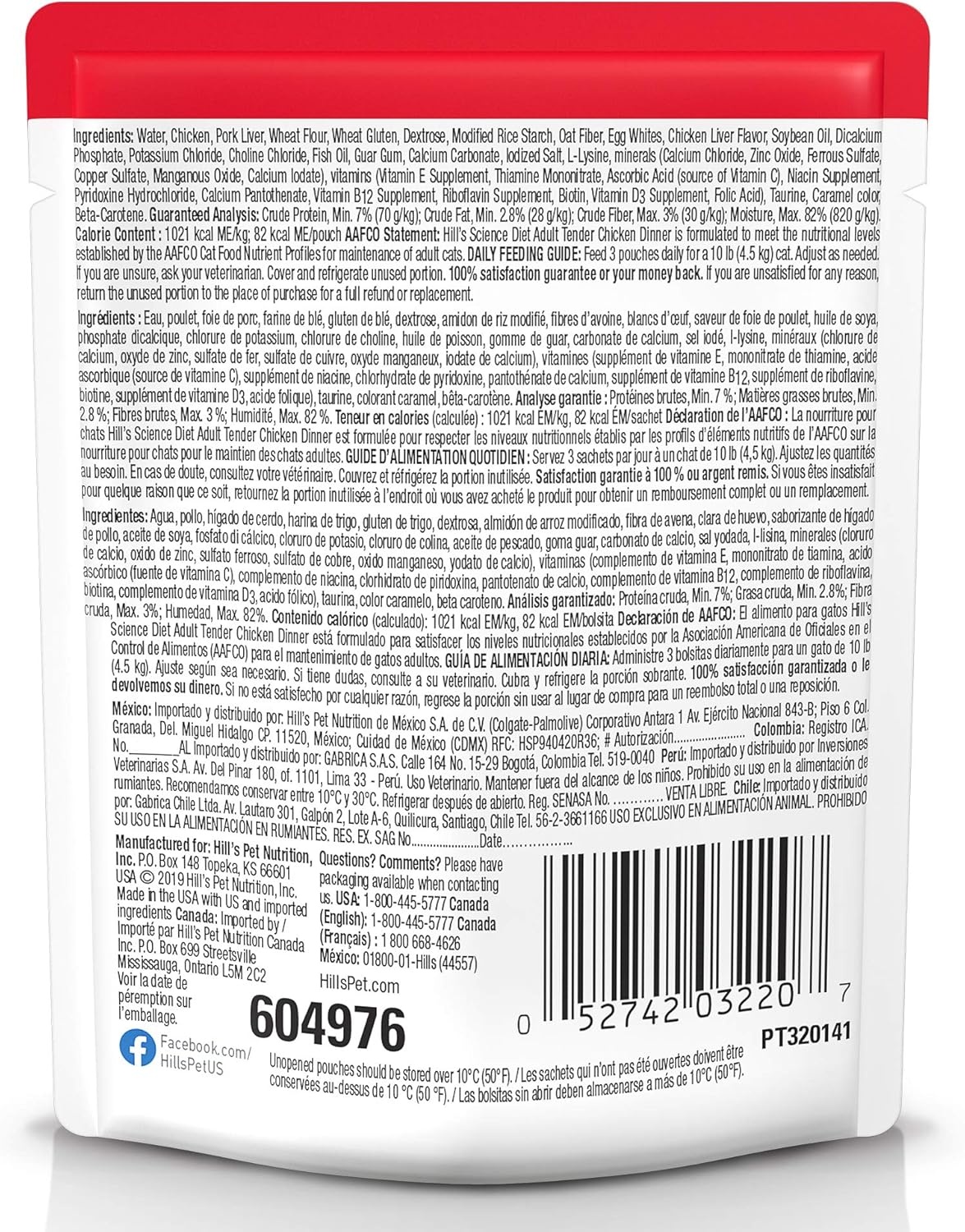 image:imageHills Science Diet Adult 16 Wet Cat Food Tuna 28 oz Pouches 24PackChicken Stew