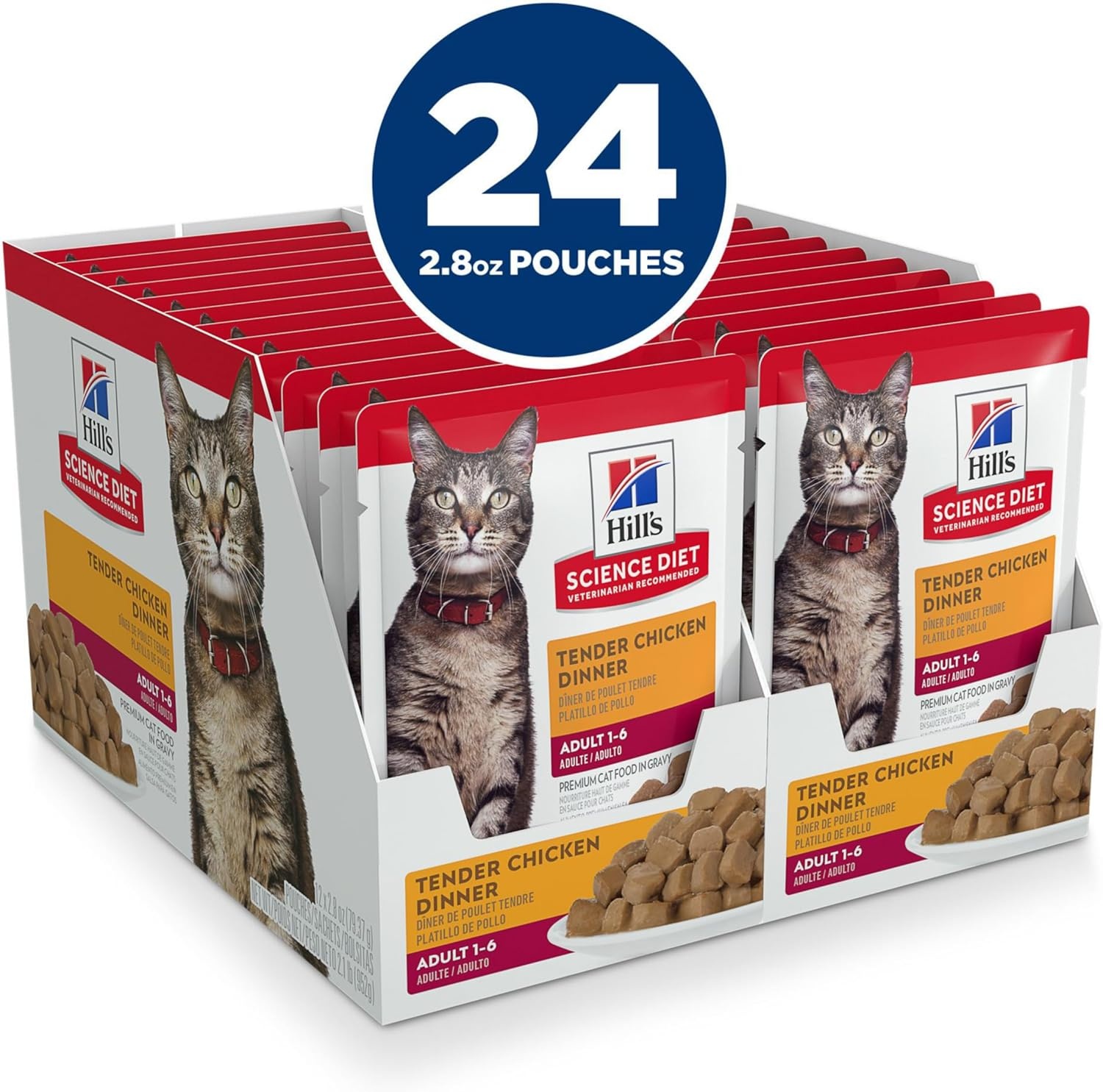 image:imageHills Science Diet Adult 16 Wet Cat Food Tuna 28 oz Pouches 24PackChicken Stew