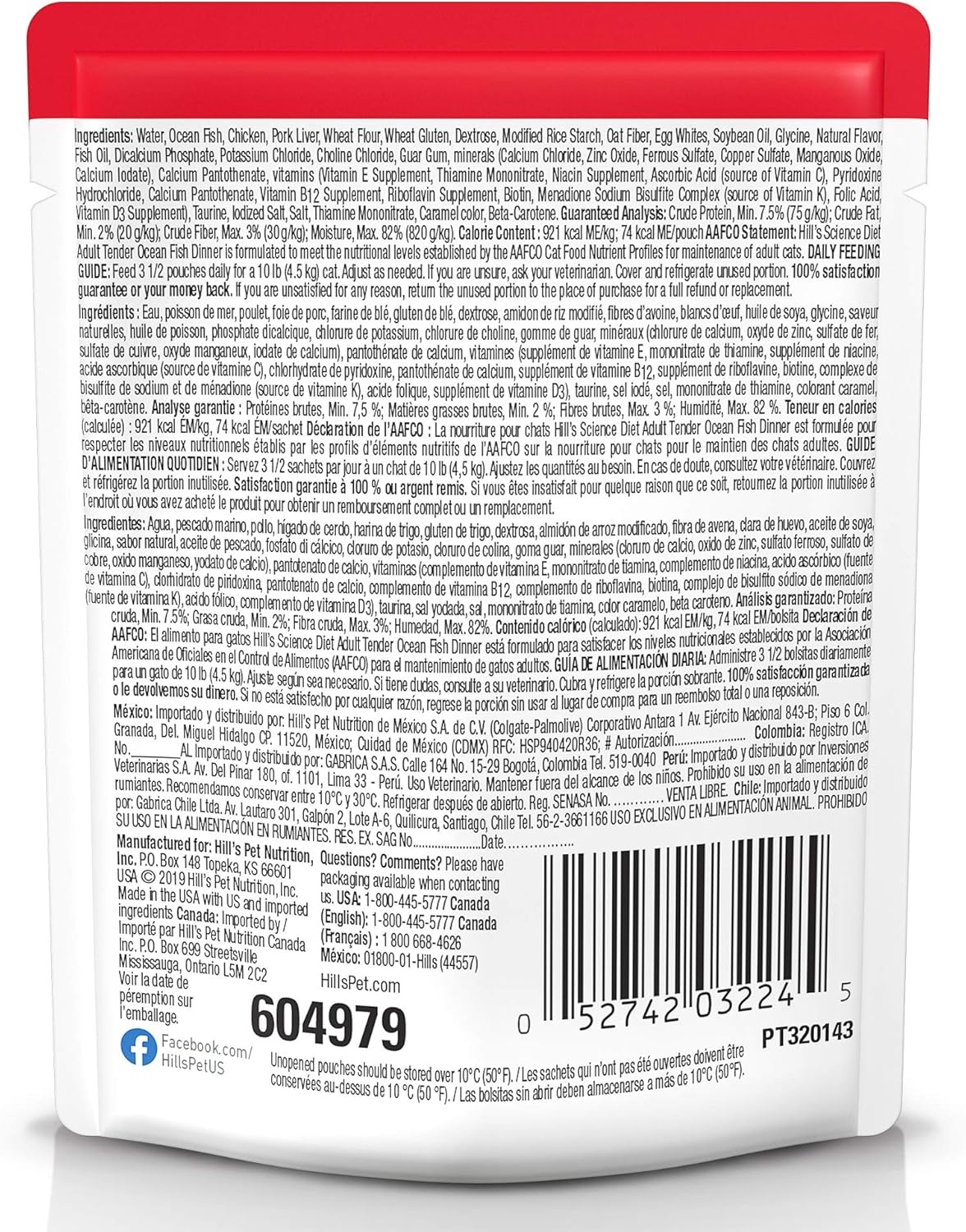 image:imageHills Science Diet Adult 16 Wet Cat Food Tuna 28 oz Pouches 24PackOcean Fish Stew