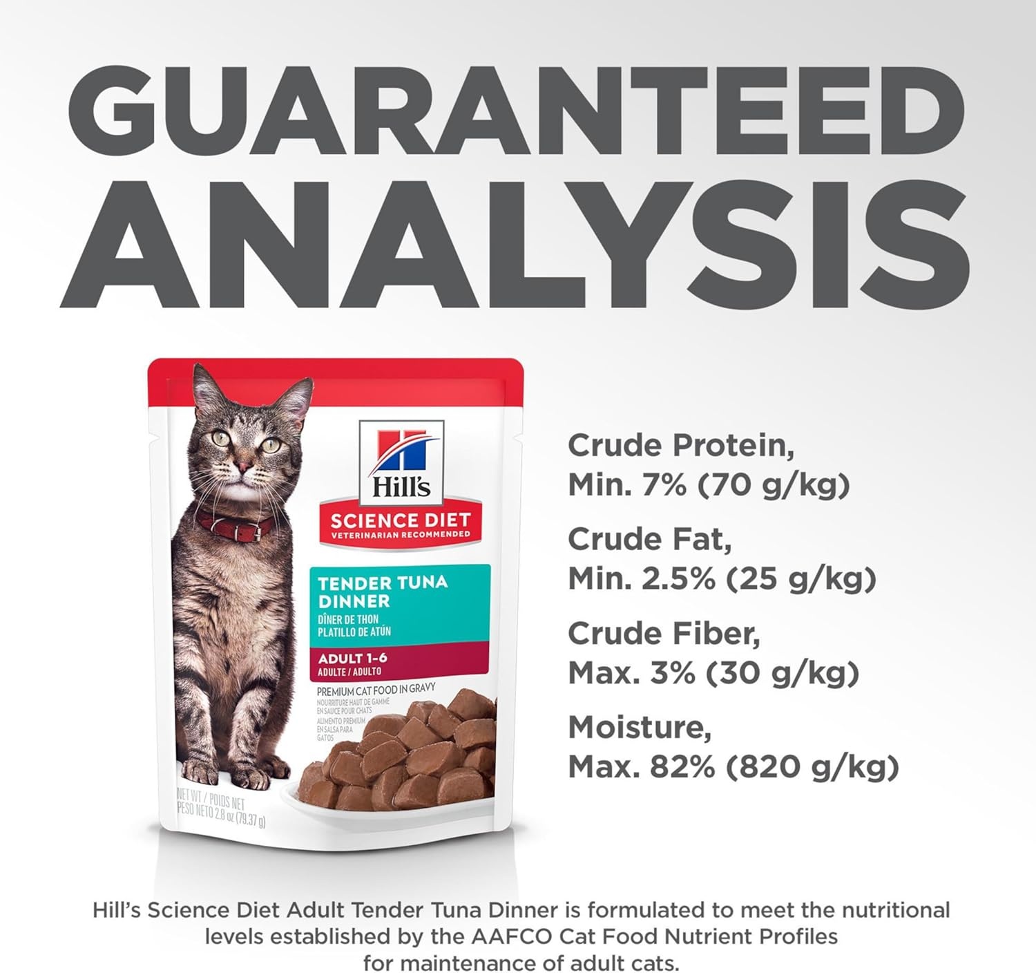 image:imageHills Science Diet Adult 16 Wet Cat Food Tuna 28 oz Pouches 24PackTuna Stew
