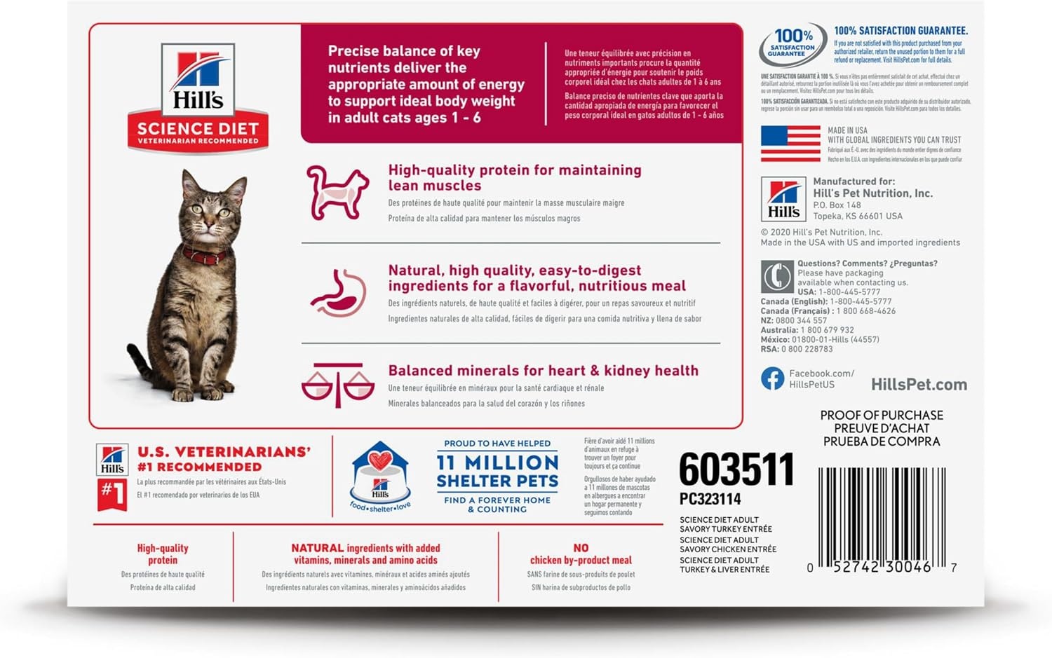 image:imageHills Science Diet Adult 16 Wet Cat Food Turkey 55 oz Cans 24PackVariety Pack Turkey Chicken Turkey Liver Minced