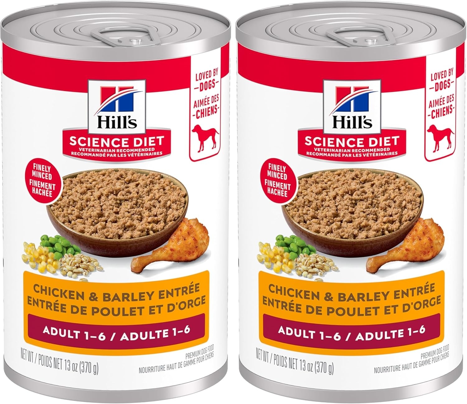 image:imageHills Science Diet Adult 16 Wet Dog Food Variety Pack Chicken amp Beef 13 oz Cans 12PackChicken Barley
