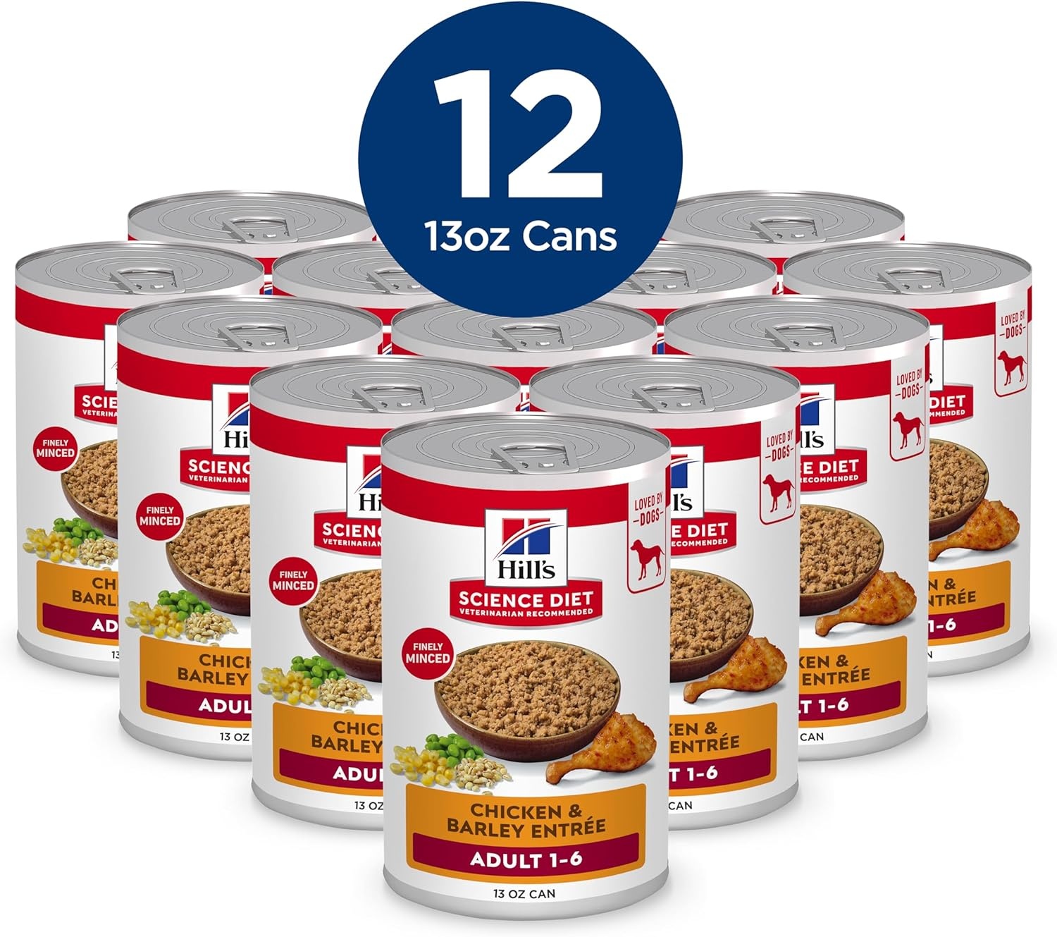 image:imageHills Science Diet Adult 16 Wet Dog Food Variety Pack Chicken amp Beef 13 oz Cans 12PackChicken Barley