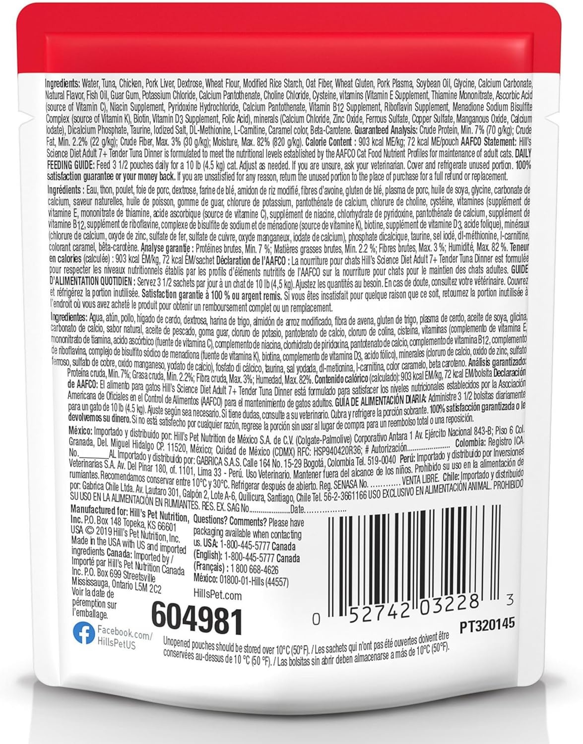 image:imageHills Science Diet Adult 7 Cat Food Tuna Stew 28 oz Pouches 24PackTuna Stew