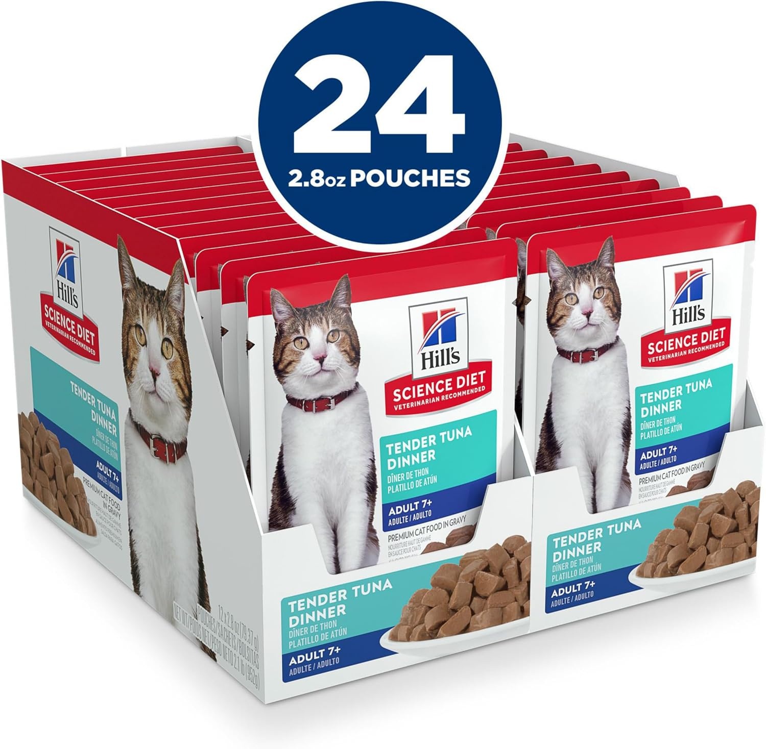 image:imageHills Science Diet Adult 7 Cat Food Tuna Stew 28 oz Pouches 24PackTuna Stew