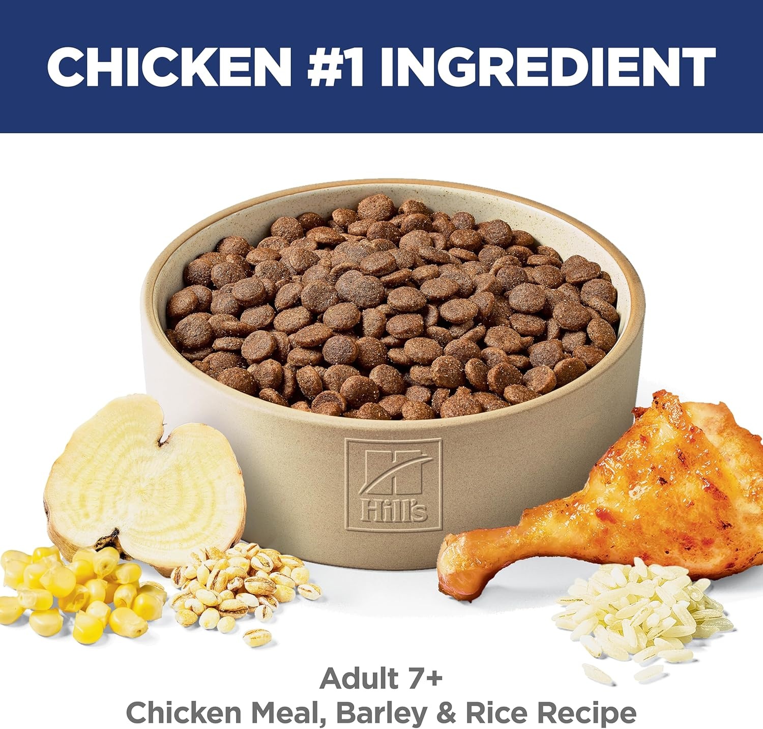 image:imageHills Science Diet Adult 7 Dry Dog Food Chicken Meal Barley amp Rice 33 lb Bag15 Pound Pack of 1