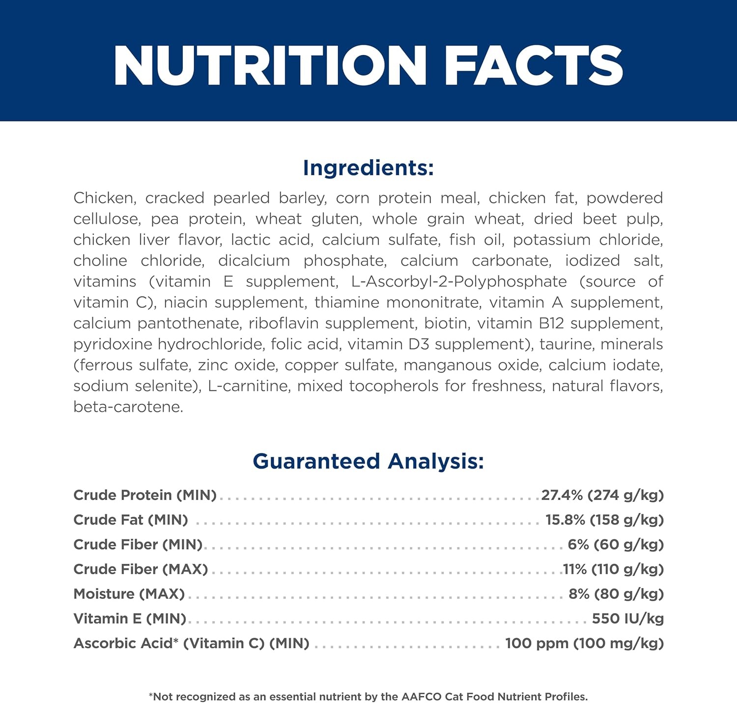 image:imageHills Science Diet Adult 7 Hairball Control Dry Cat Food Chicken 155 lb BagChicken