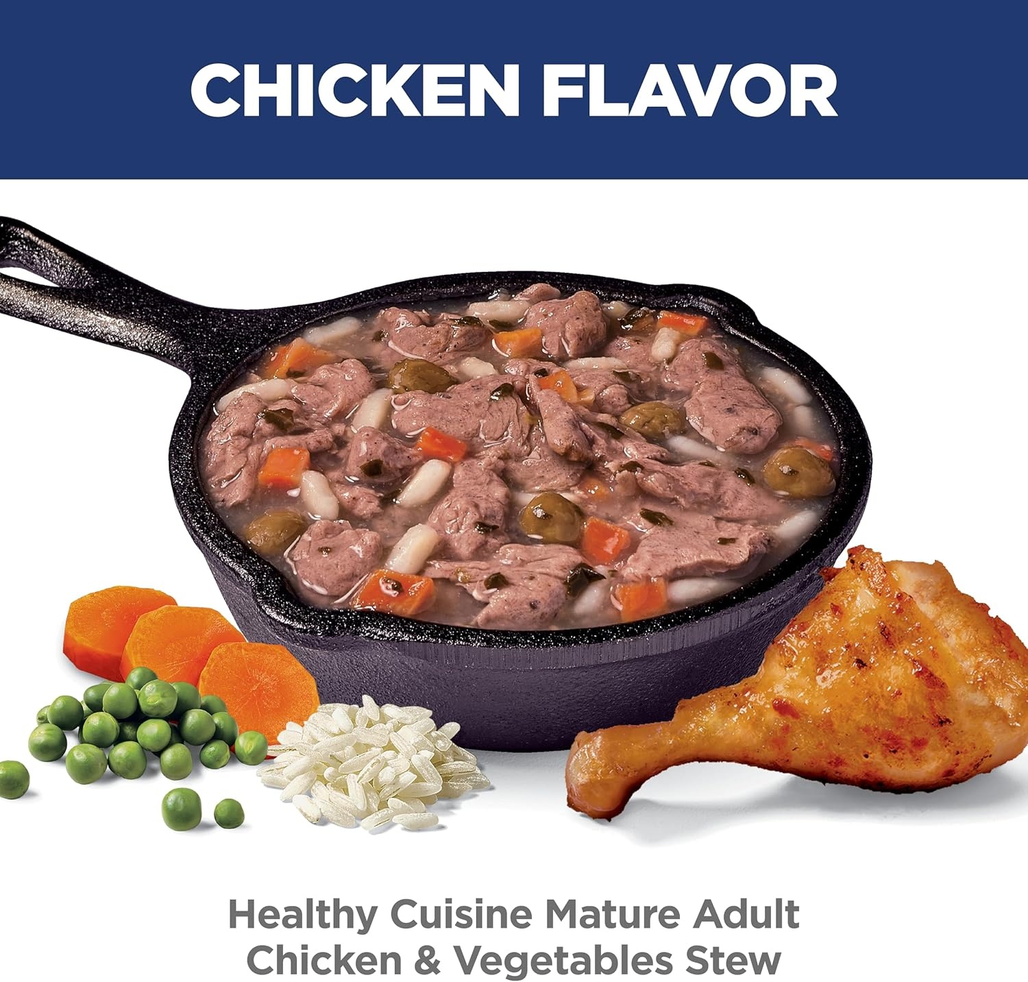 image:imageHills Science Diet Adult 7 Healthy Cuisine Wet Dog Food Chicken amp Vegetables Stew 28 oz Pouches 24Pack
