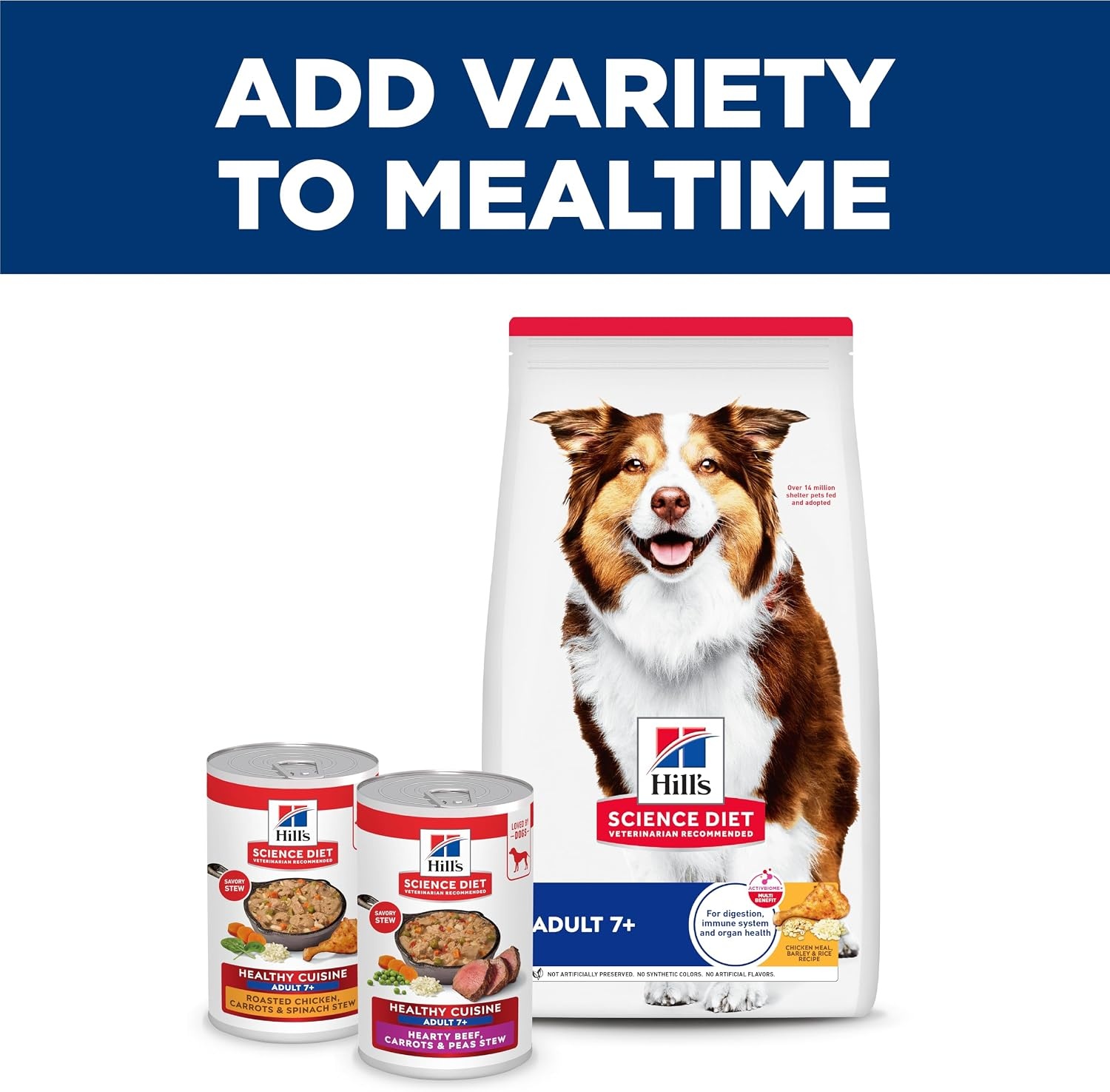 image:imageHills Science Diet Adult 7 Healthy Cuisine Wet Dog Food Roasted Chicken Carrots amp Spinach Stew 125 oz Cans 12PackRoasted Chicken Carrots Spinach Stew