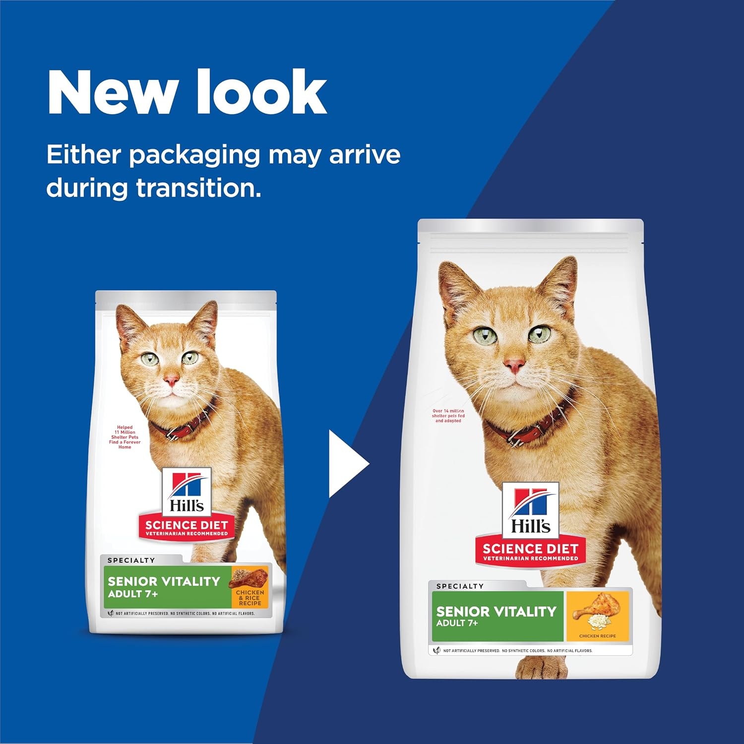 image:imageHills Science Diet Adult 7 Senior Vitality Chicken amp Rice Recipe Dry Cat Food 13 lbsChicken Rice