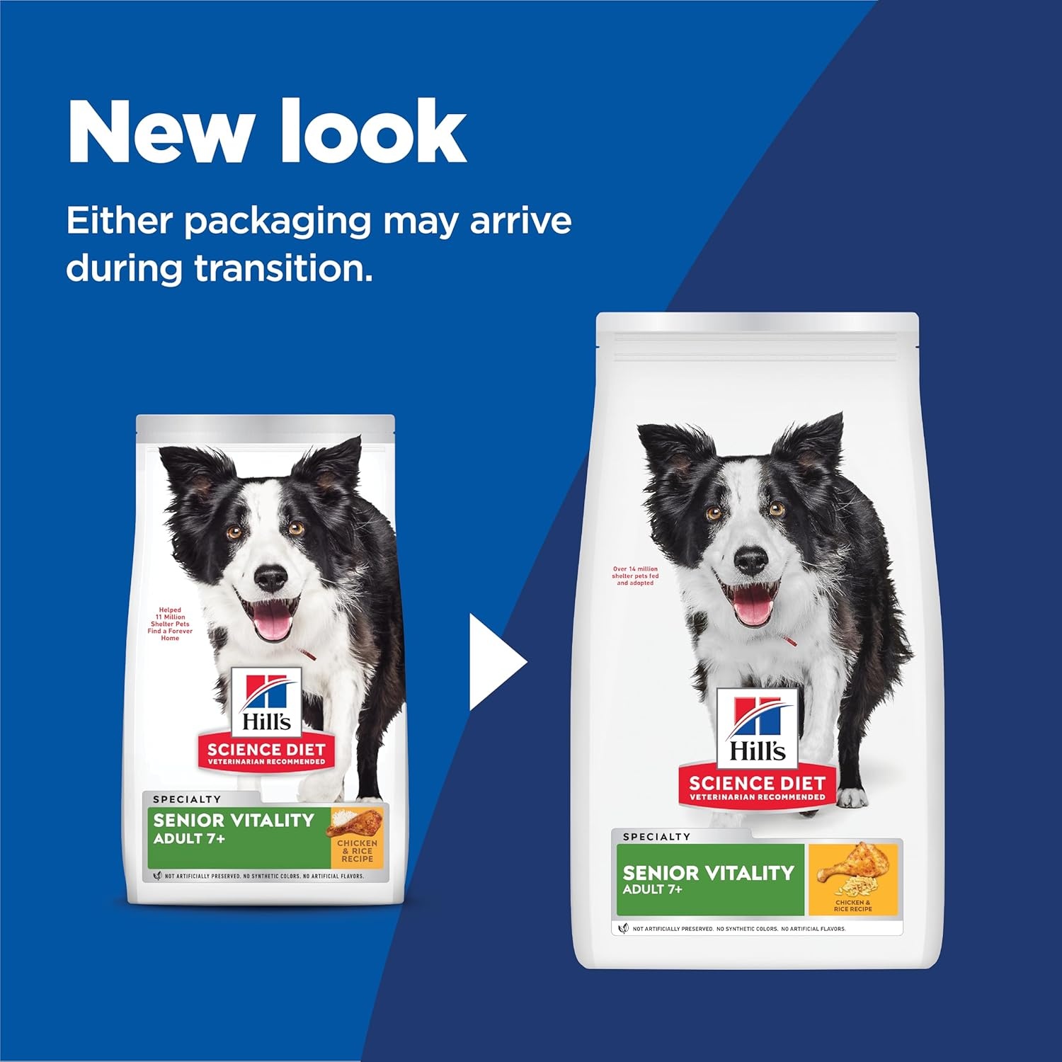 image:imageHills Science Diet Adult 7 Senior Vitality Dry Dog Food Chicken amp Rice 125 lb Bag125 Pound Pack of 1