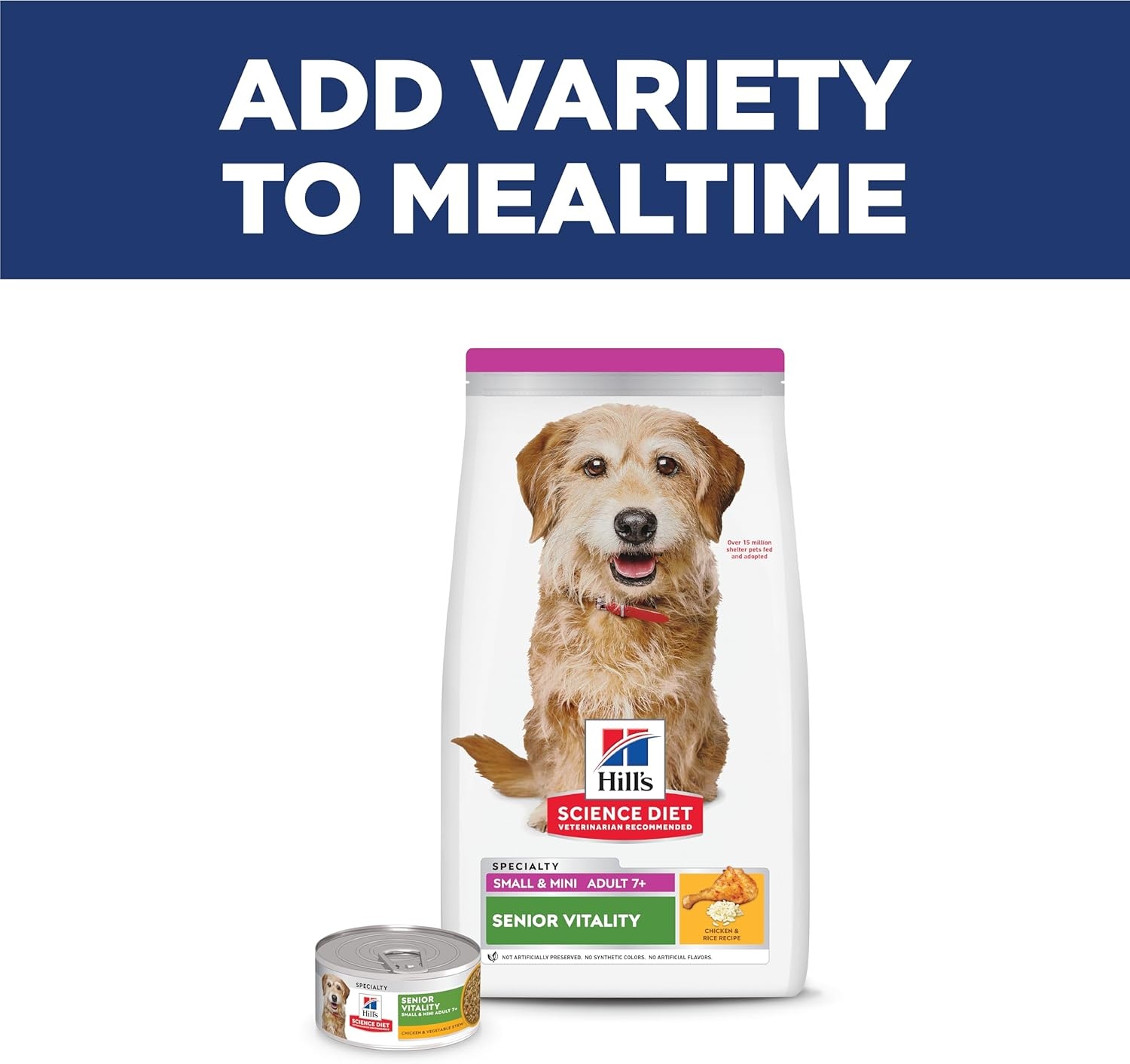 image:imageHills Science Diet Adult 7 Senior Vitality Small amp Mini Dry Dog Food Chicken amp Rice 35 lb BagChicken Rice
