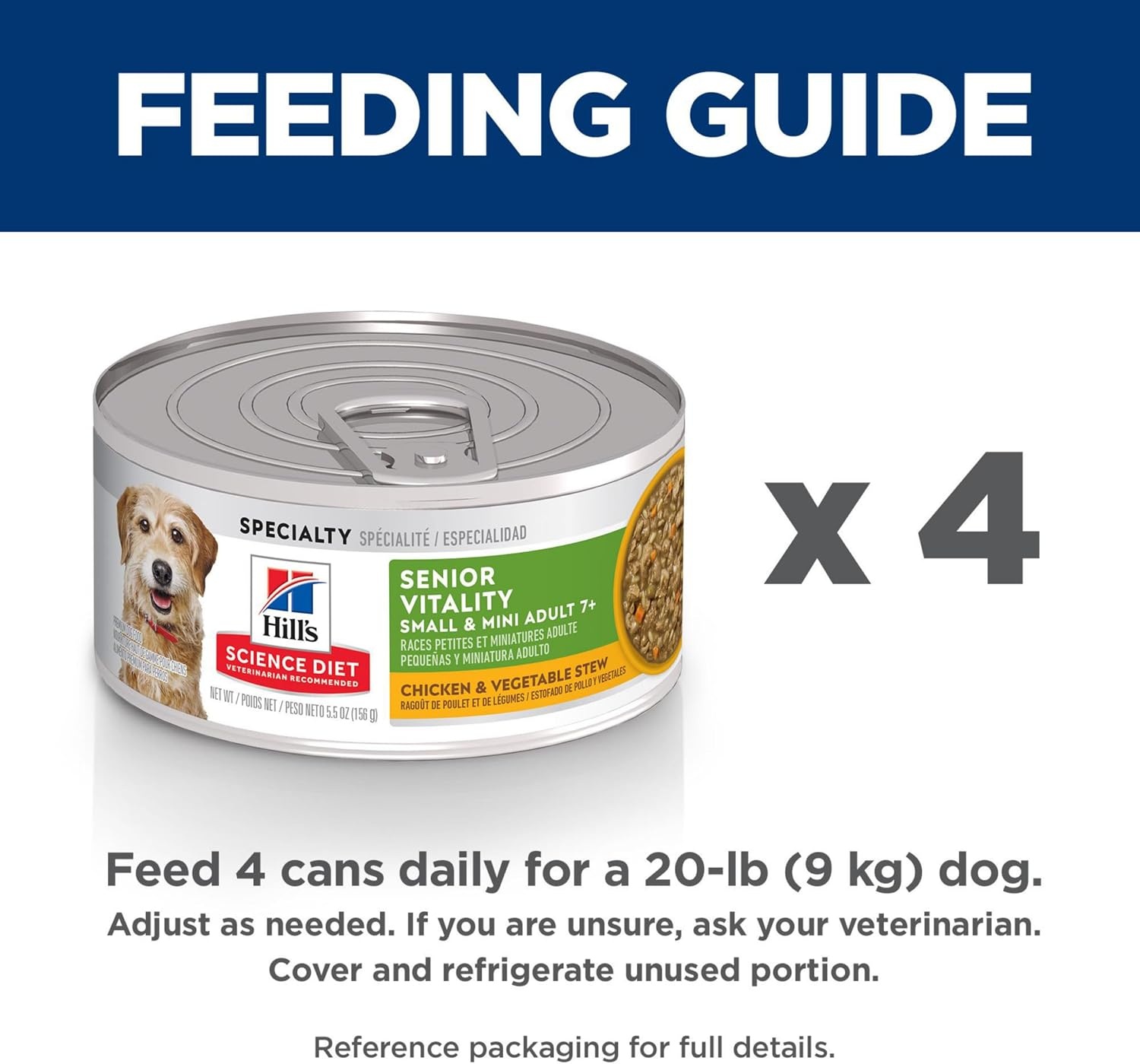 image:imageHills Science Diet Adult 7 Senior Vitality Small amp Mini Wet Dog Food Chicken amp Vegetable Stew 55 oz Cans 24Pack