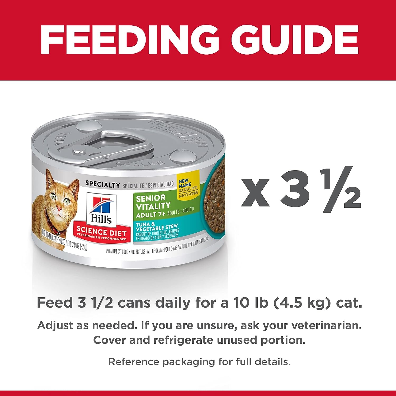 image:imageHills Science Diet Adult 7 Senior Vitality Wet Cat Food Tuna amp Vegetable Entree 29 oz Cans 24Pack