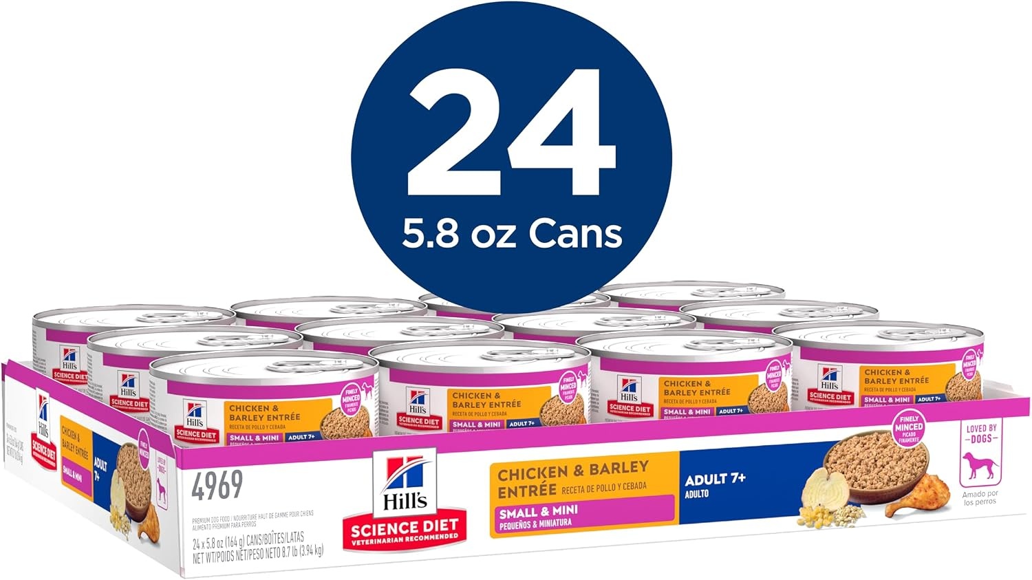 image:imageHills Science Diet Adult 7 Small amp Mini Wet Dog Food Chicken amp Vegetables 35 oz Trays 12PackChicken Barley