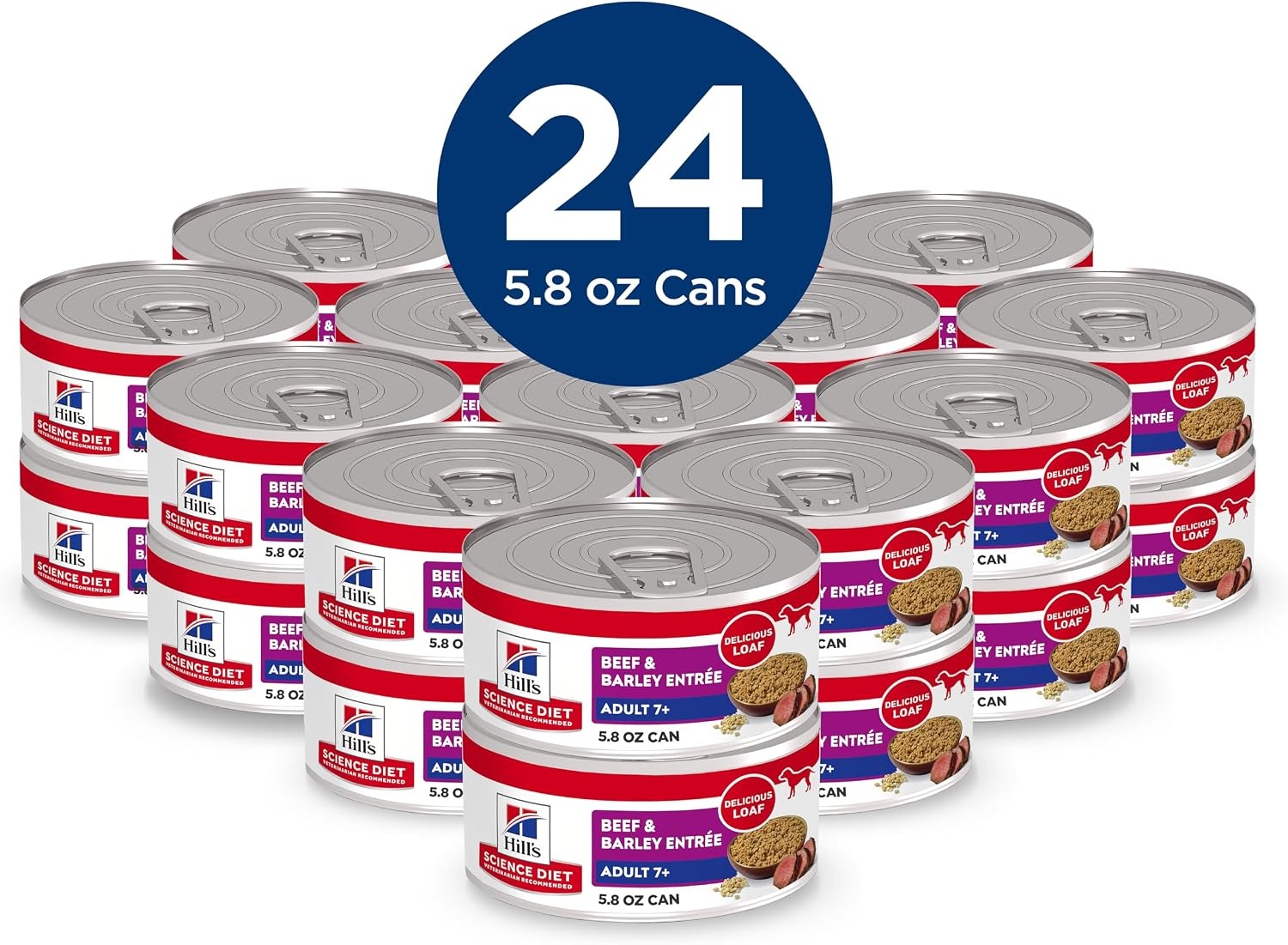 image:imageHills Science Diet Adult 7 Wet Dog Food Chicken amp Barley 13 oz Cans 12PackBeef Barley Loaf