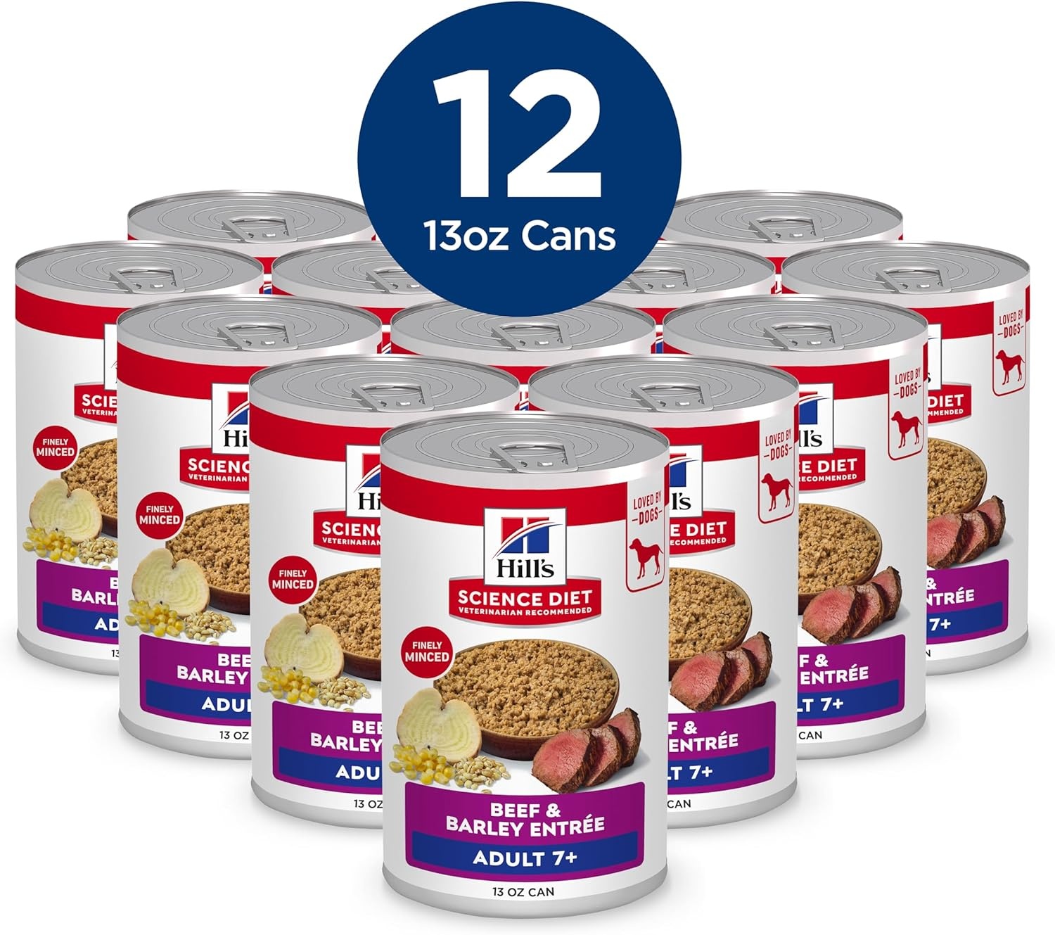 image:imageHills Science Diet Adult 7 Wet Dog Food Chicken amp Barley 13 oz Cans 12PackBeef Barley Loaf