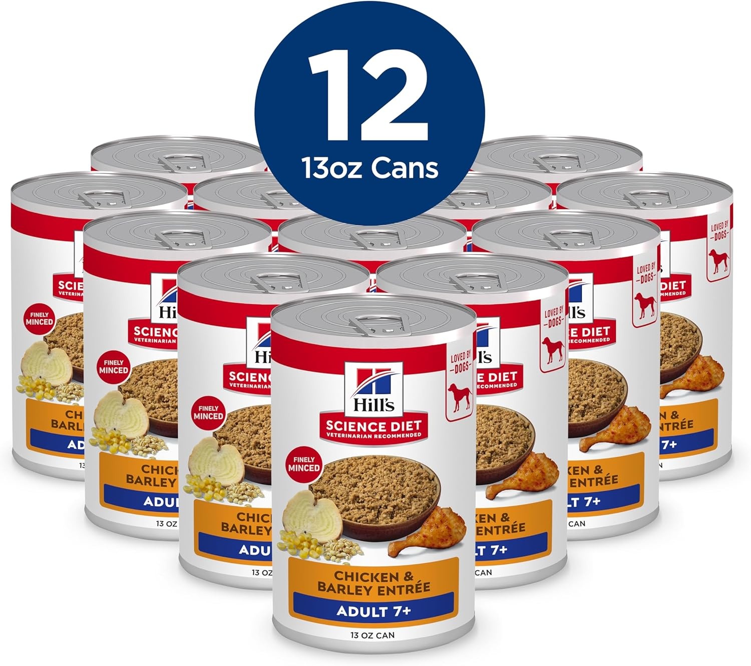 image:imageHills Science Diet Adult 7 Wet Dog Food Chicken amp Barley 13 oz Cans 12PackChicken Barley Loaf