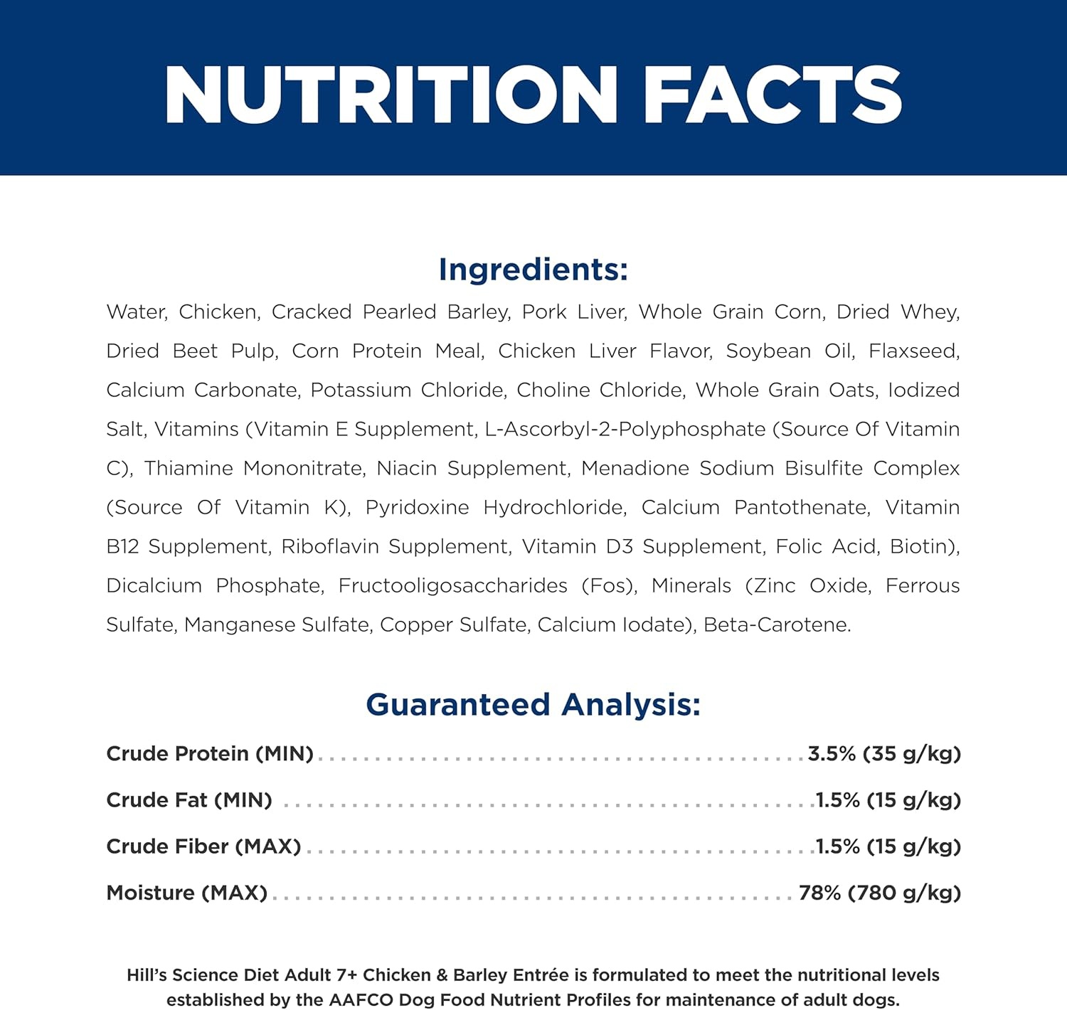 image:imageHills Science Diet Adult 7 Wet Dog Food Chicken amp Barley 13 oz Cans 12PackChicken Barley Loaf