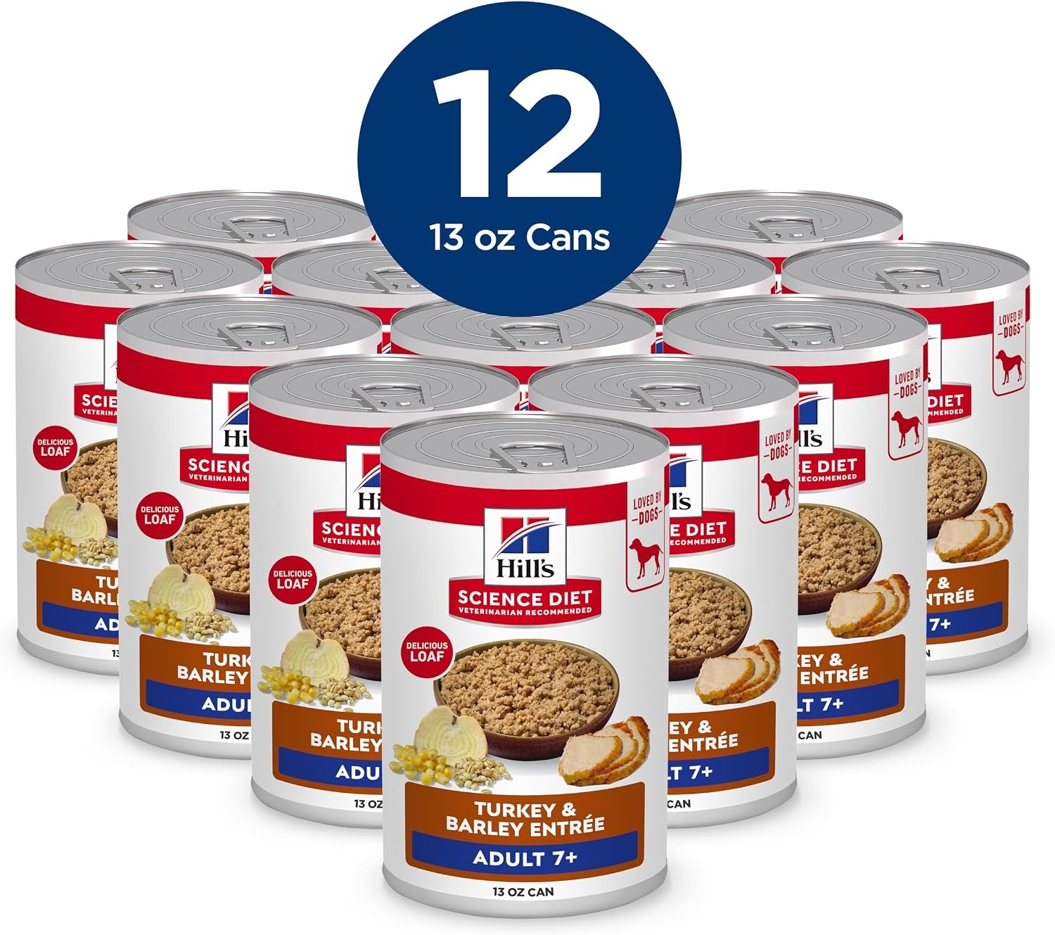 image:imageHills Science Diet Adult 7 Wet Dog Food Chicken amp Barley 13 oz Cans 12PackTurkey Barley Loaf