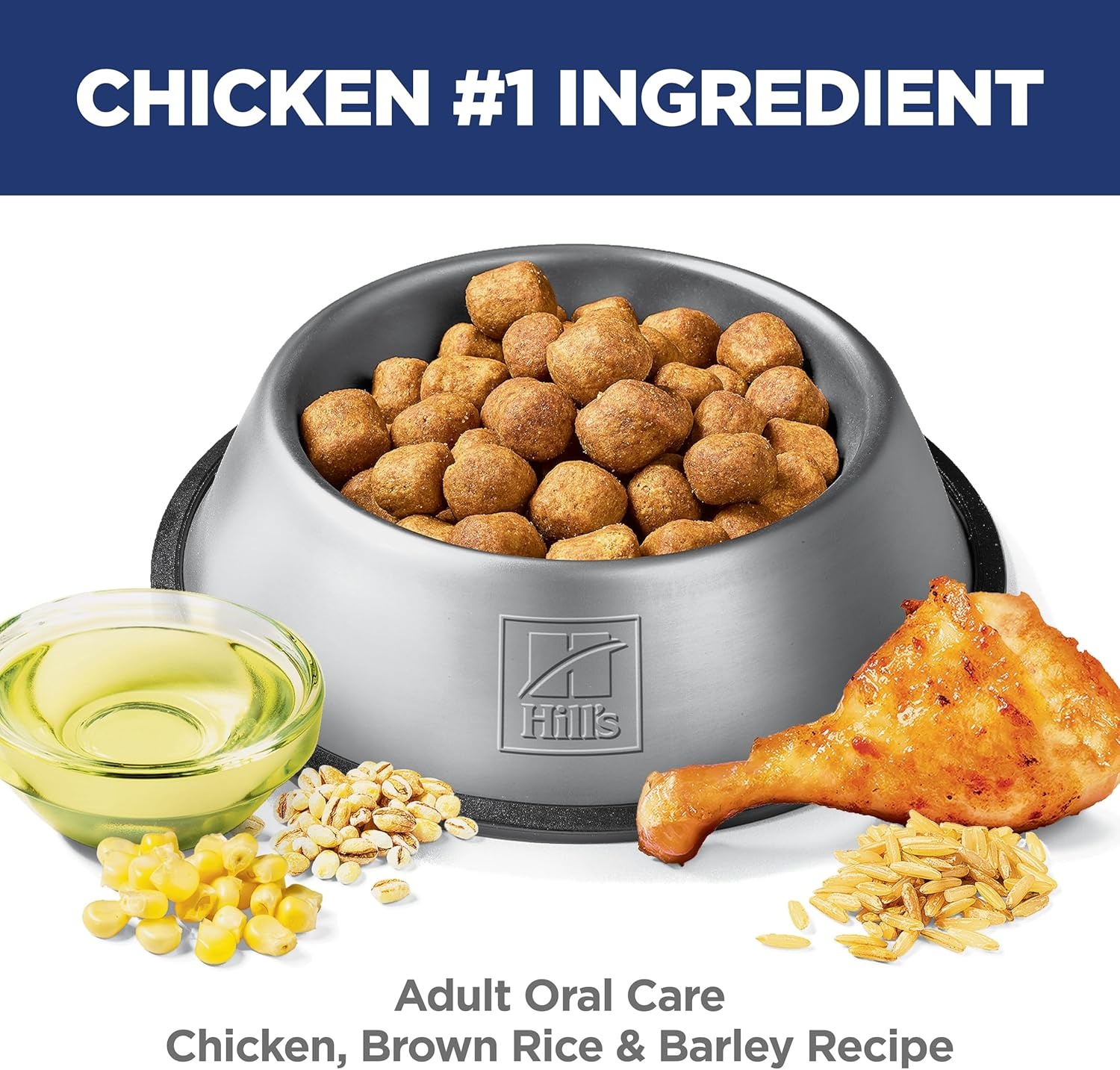 image:imageHills Science Diet Adult Oral Care Dry Dog Food Chicken Brown Rice amp Barley 285 lb BagChicken Rice Barley
