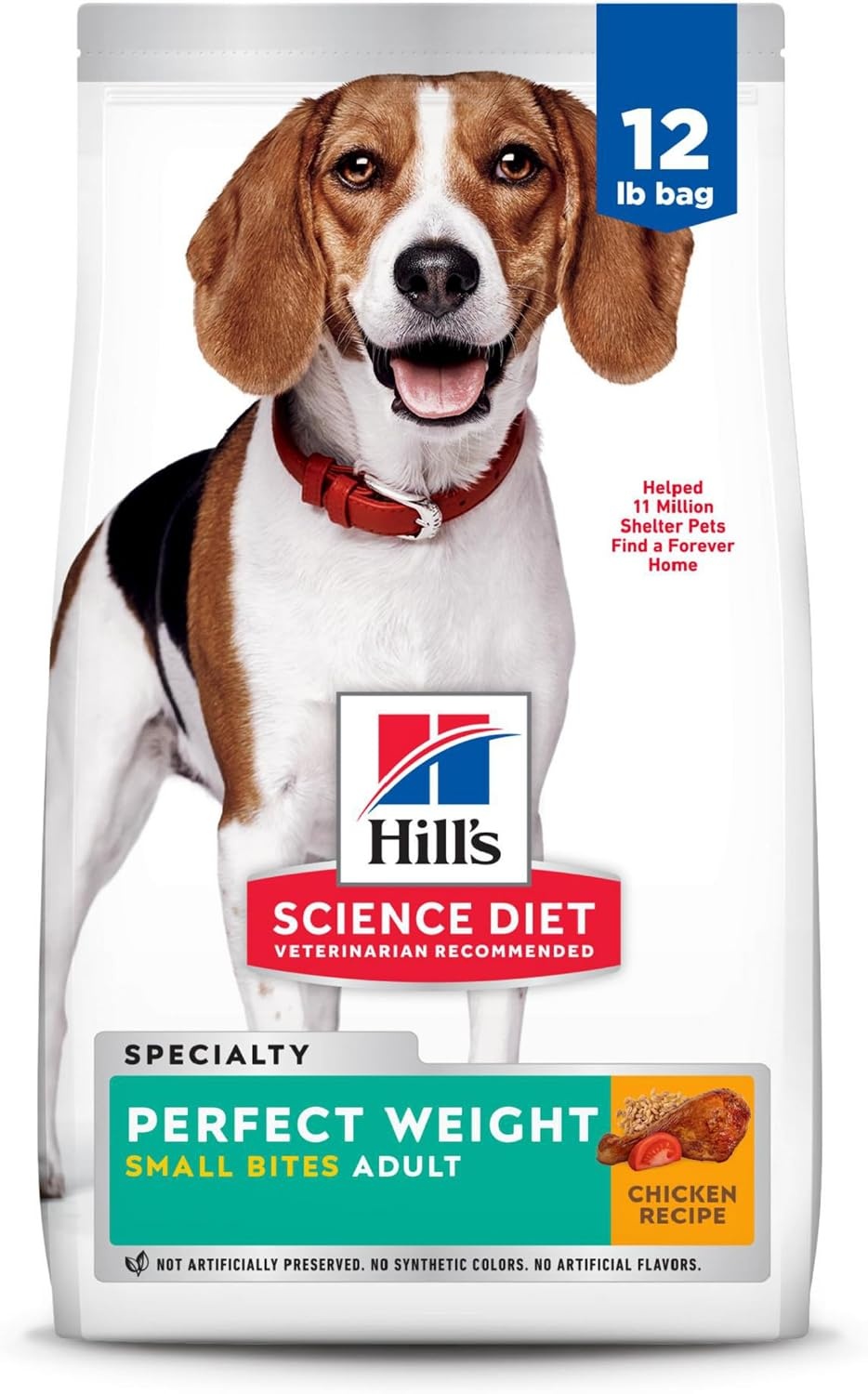 image:imageHills Science Diet Adult Perfect Weight Small Bites Dry Dog Food Chicken 25 lb BagChicken