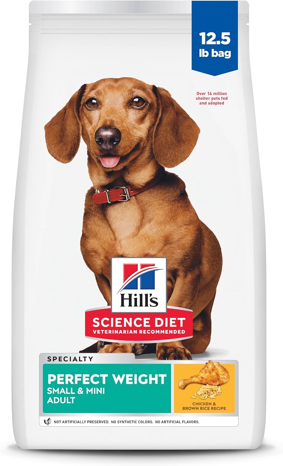 image:imageHills Science Diet Adult Perfect Weight Small amp Mini Dry Dog Food Chicken 125 lb BagChicken