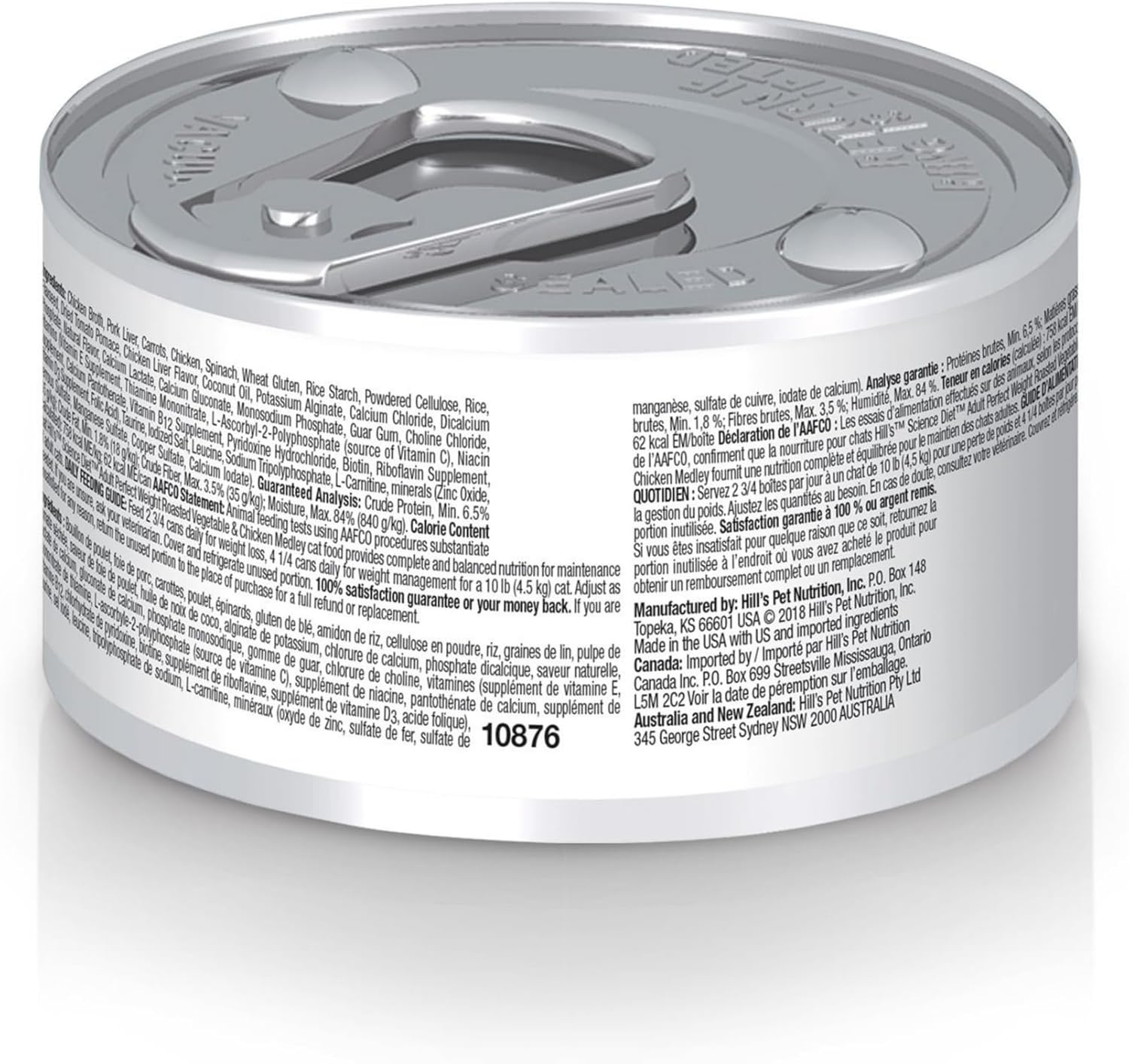 image:imageHills Science Diet Adult Perfect Weight Wet Cat Food Vegetable amp Salmon 29 oz Cans 24PackChicken Roasted Vegetables Stew