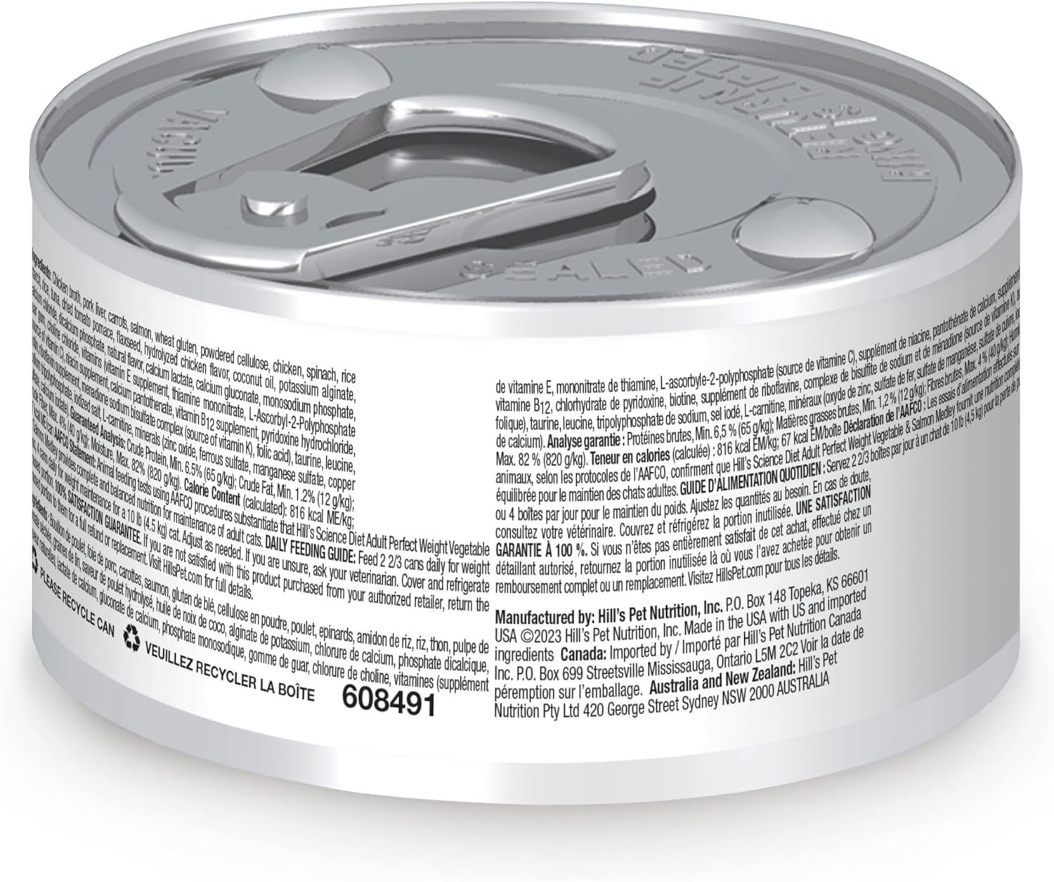 image:imageHills Science Diet Adult Perfect Weight Wet Cat Food Vegetable amp Salmon 29 oz Cans 24PackSalmon Vegetables Stew