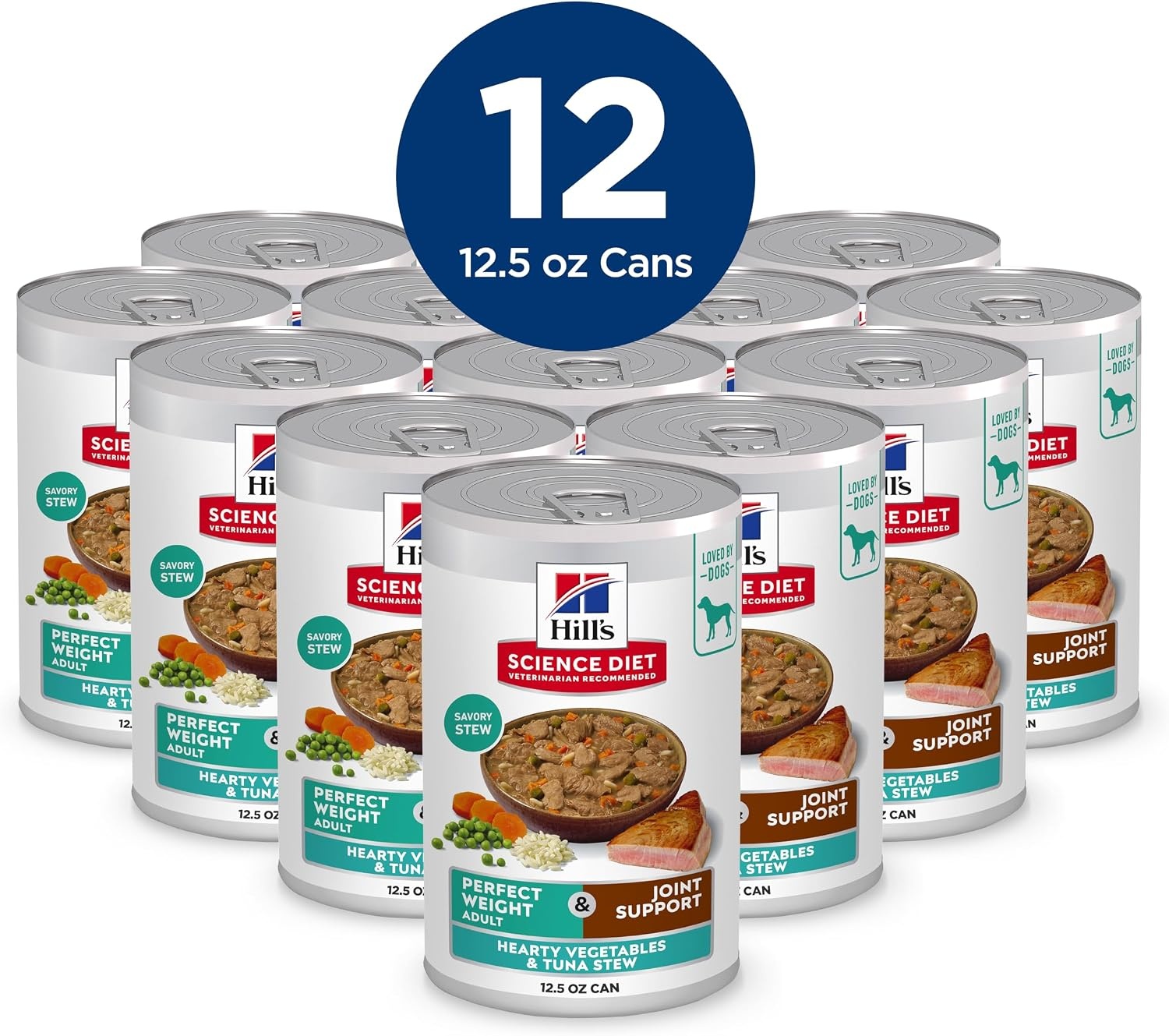 image:imageHills Science Diet Adult Perfect Weight Wet Dog Food Hearty Vegetable amp Chicken Stew 125 oz Cans 12PackTuna Vegetables Stew