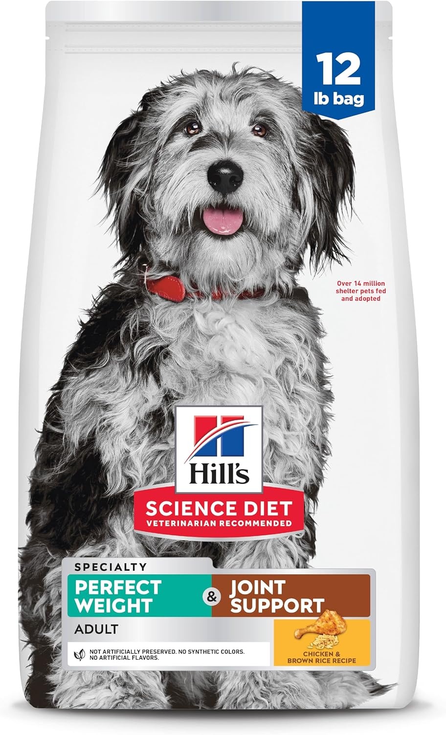 image:imageHills Science Diet Adult Perfect Weight amp Joint Support Dry Dog Food Chicken 25 lb BagChicken Brown Rice